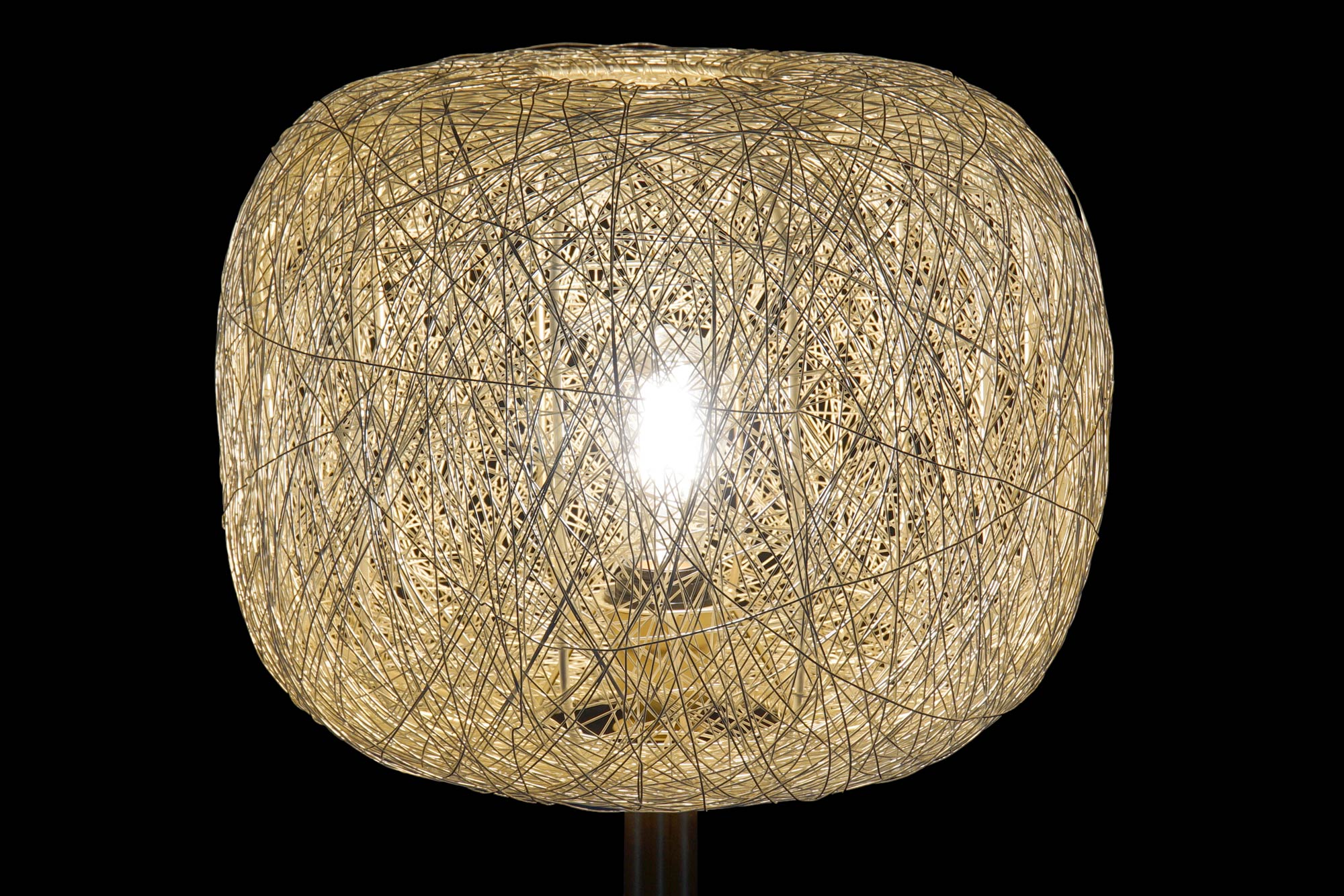 Lampara Pie Metal 41X41X109 Blanco