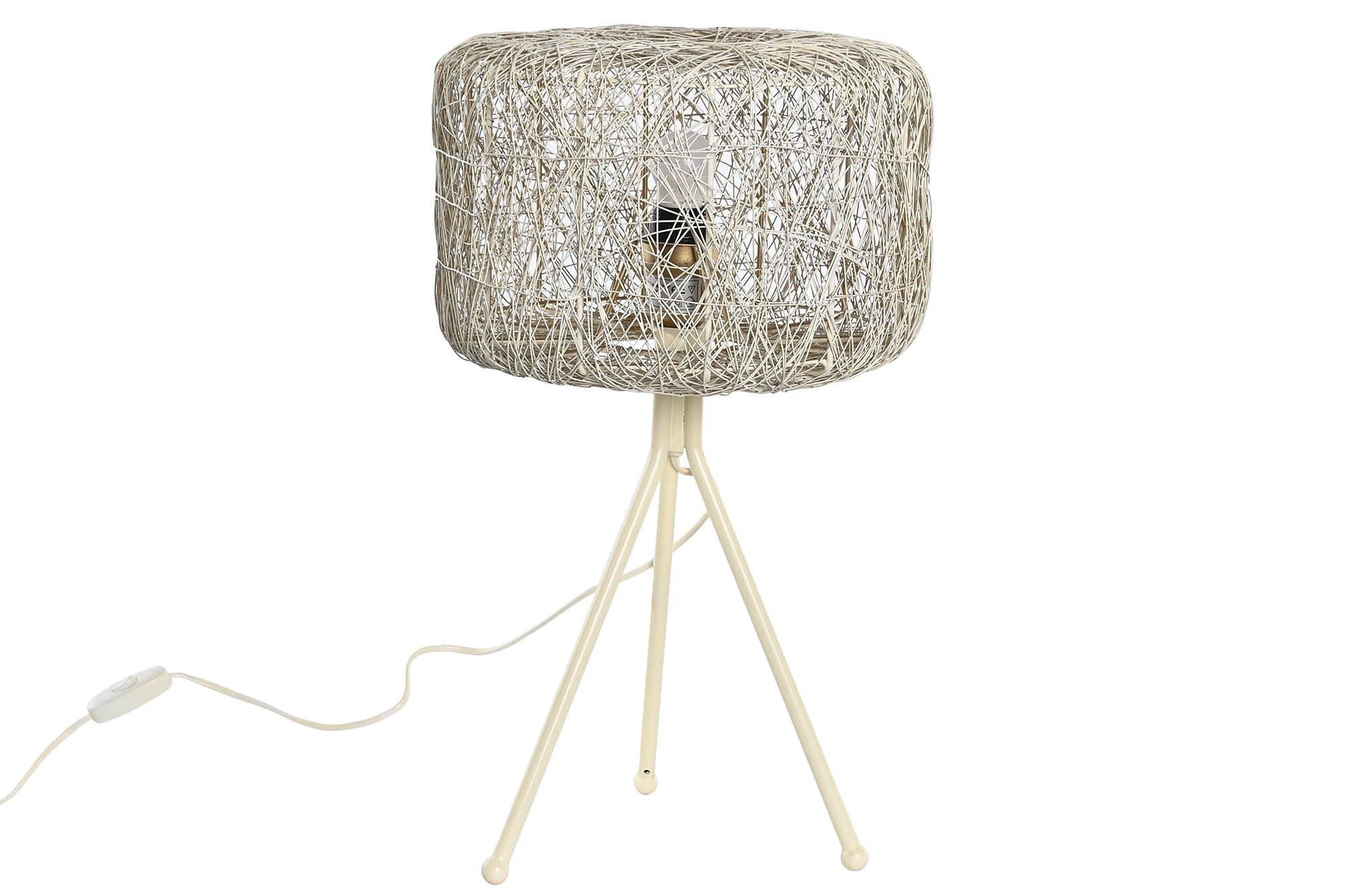 Lampara Sobremesa Metal 33X33X50 Blanco