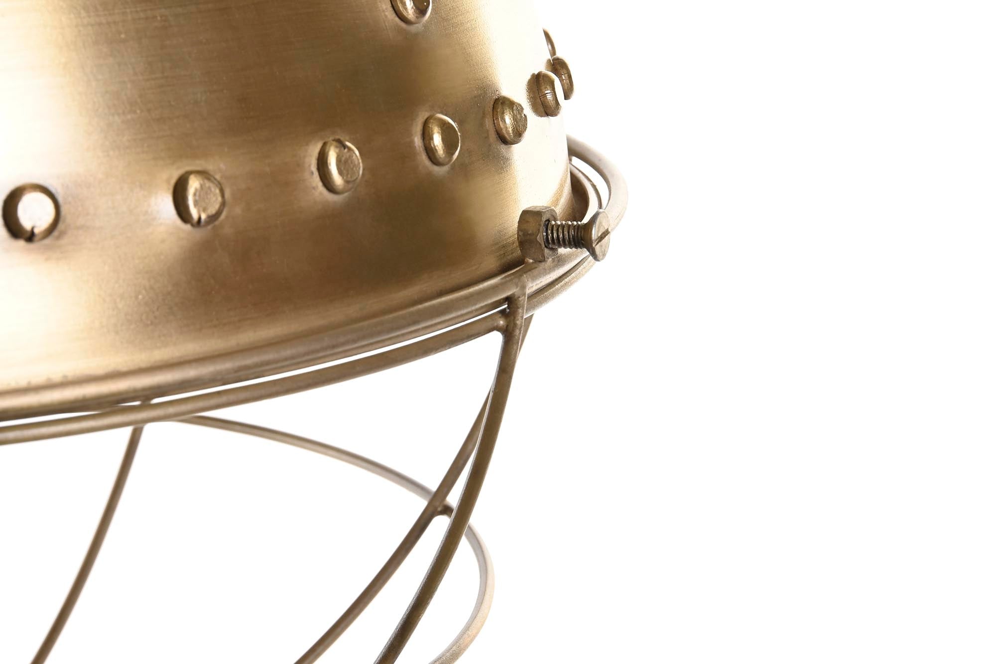 Lampara Techo Hierro 43X43X61 Desgastado Dorado