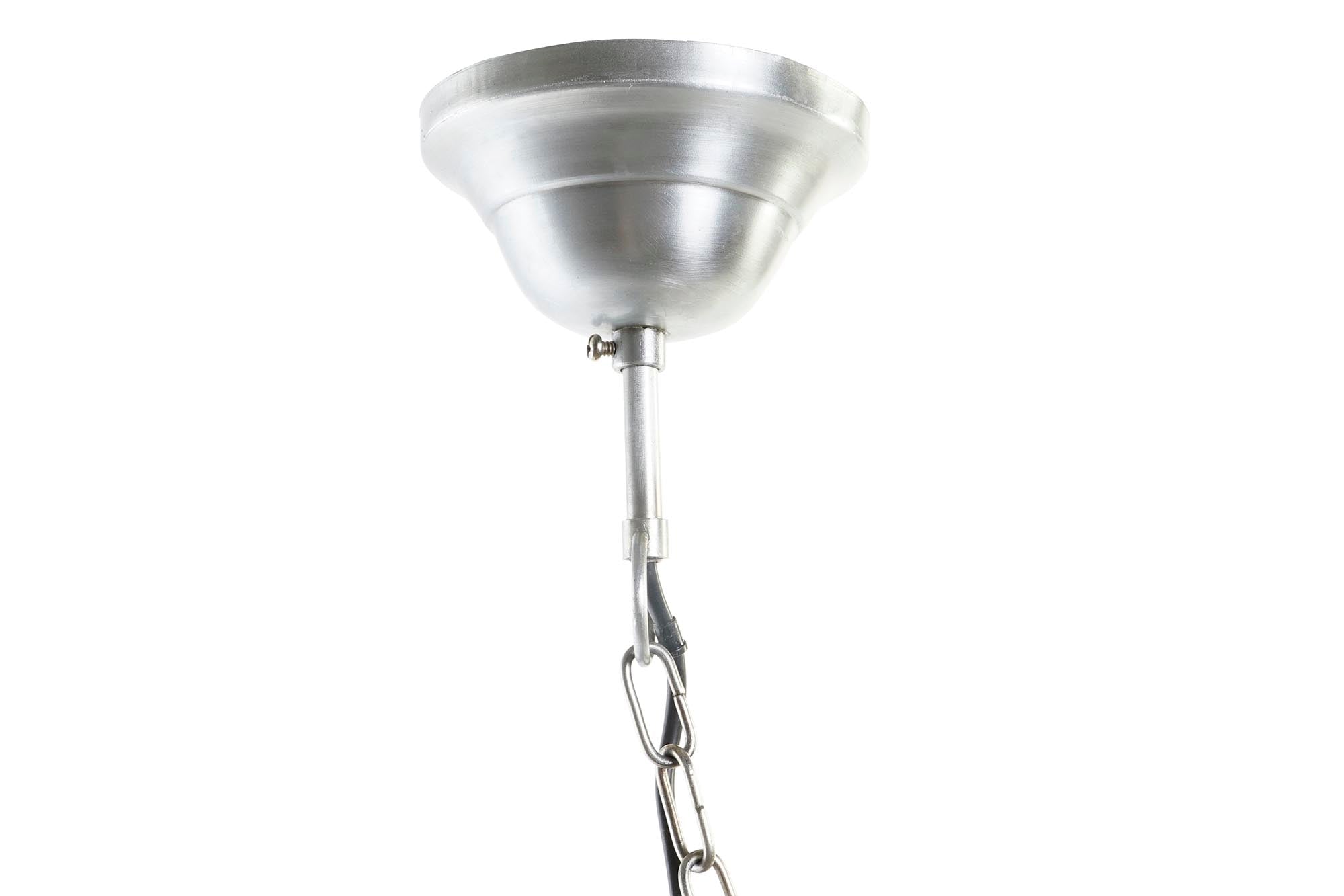 Lampara Techo Hierro 43X43X66 Desgastado Plateado