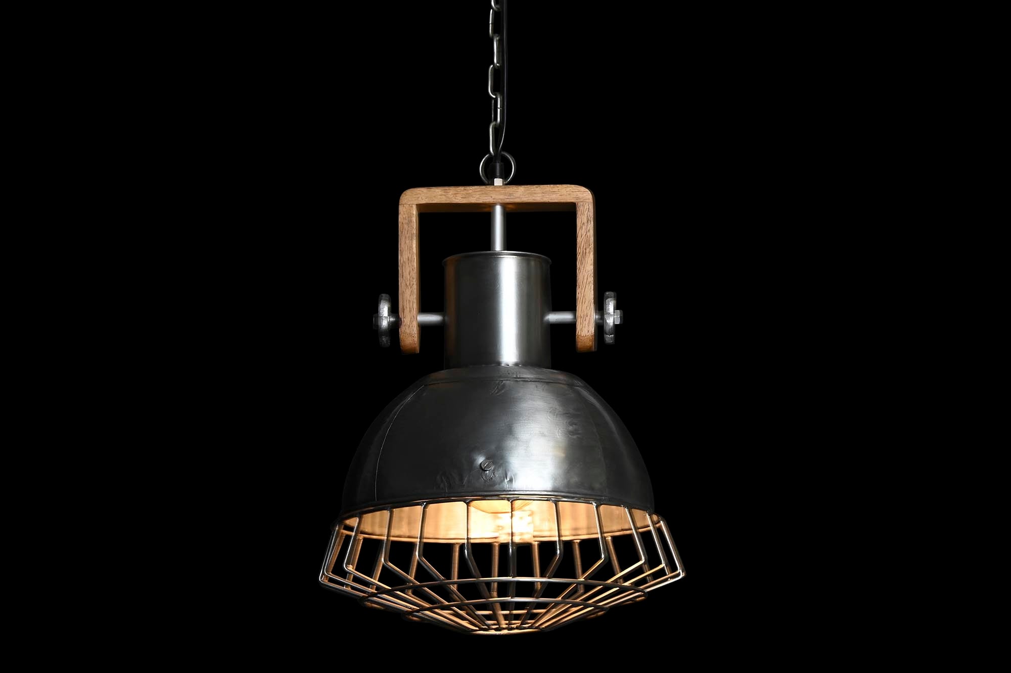 Lampara Techo Hierro Mango 31X31X48 Envejecido