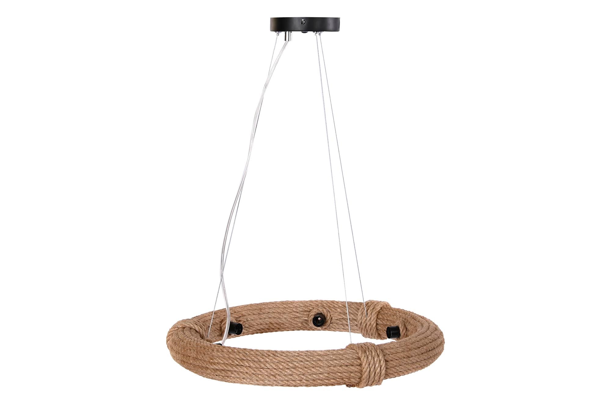 Lampara Techo Cuerda 48X48X10 6 Bombillas Marron