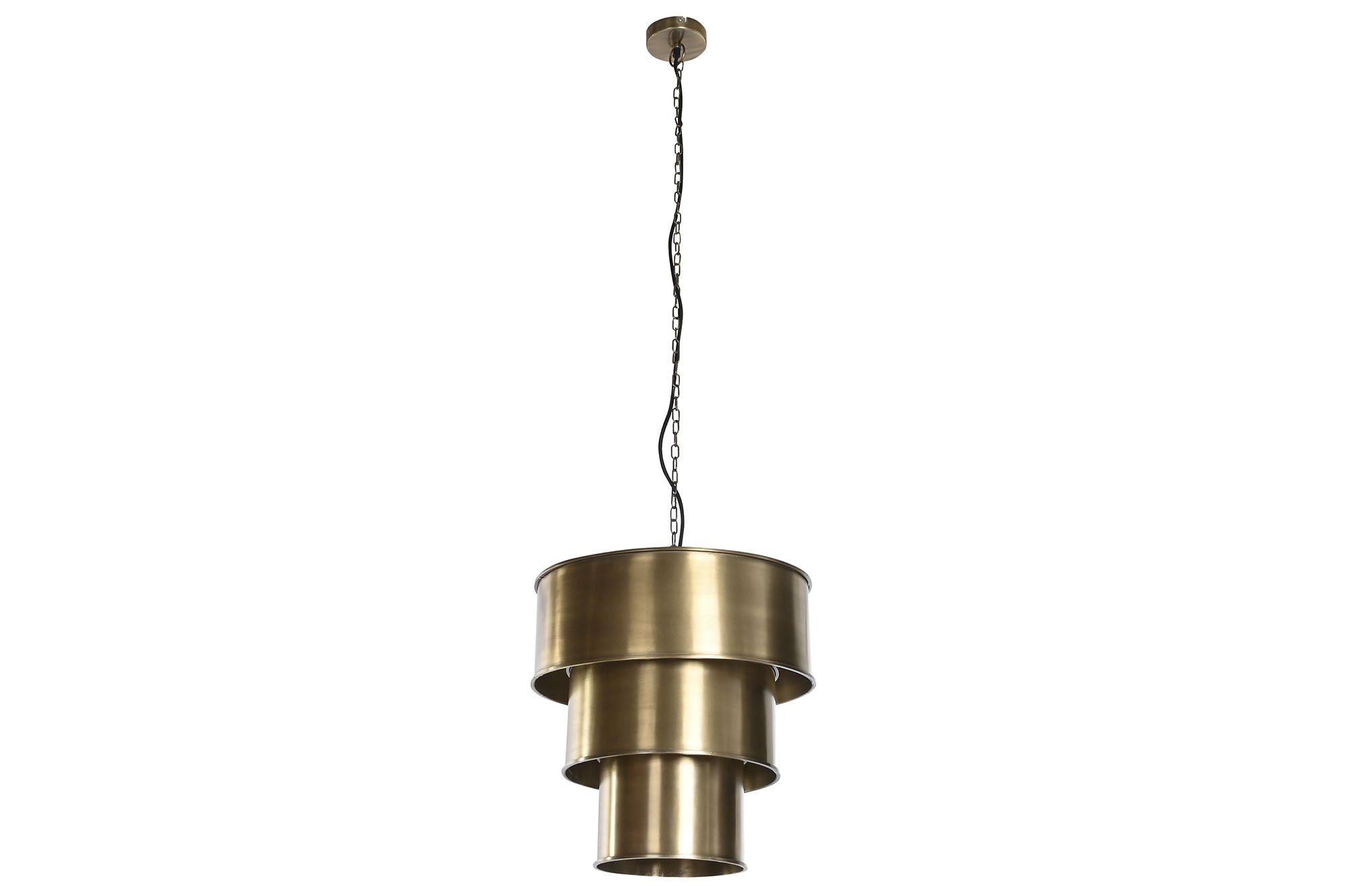 Lampara Techo Hierro 42X42X41 Triple Dorado