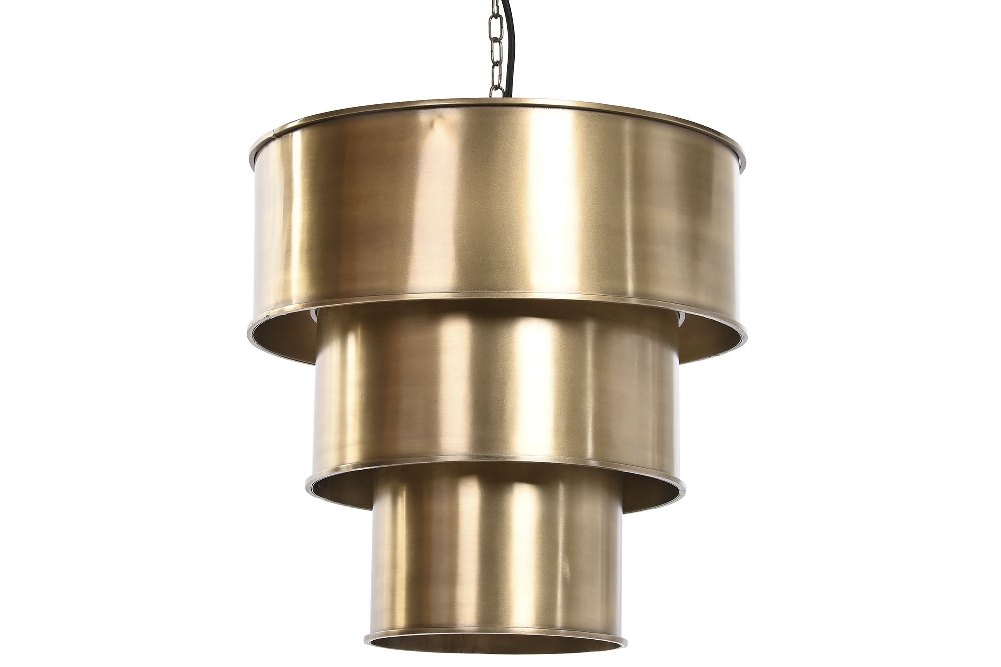 Lampara Techo Hierro 42X42X41 Triple Dorado