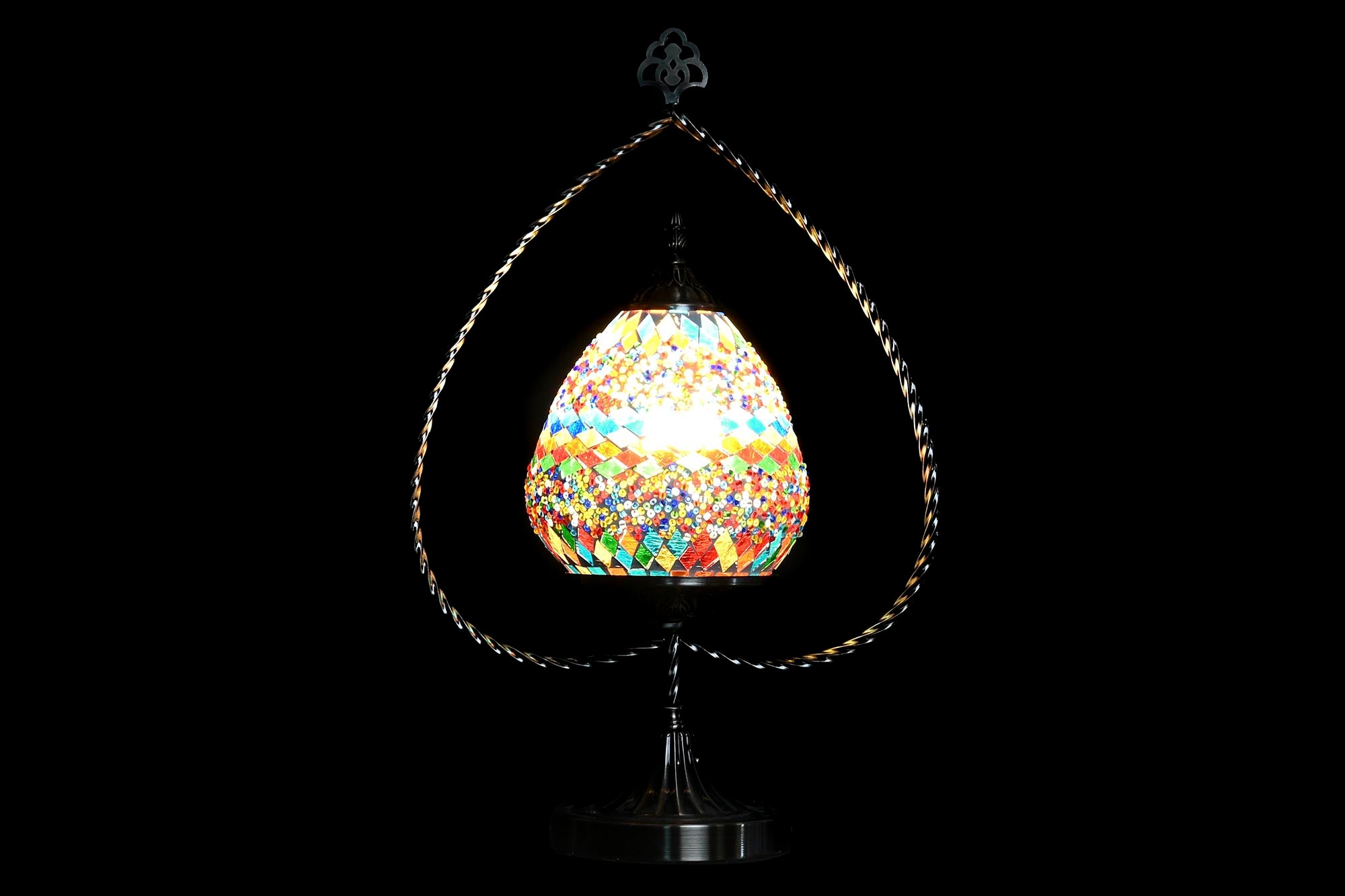 Lampara Sobremesa Metal 32,5X16X47,5 Mosaico 2 Sur