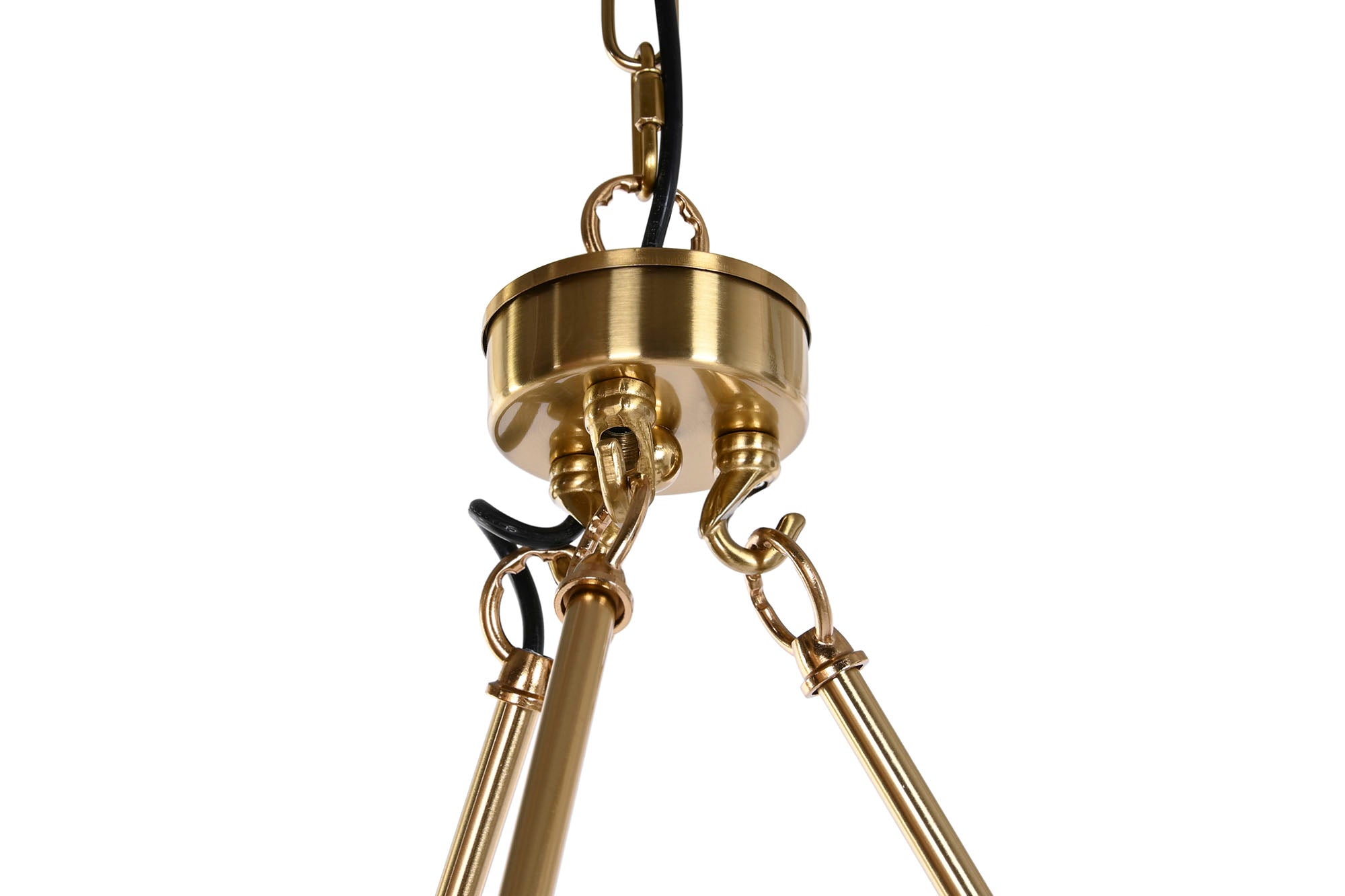 Luminária de teto de cristal metálico 66x66x60 dourada