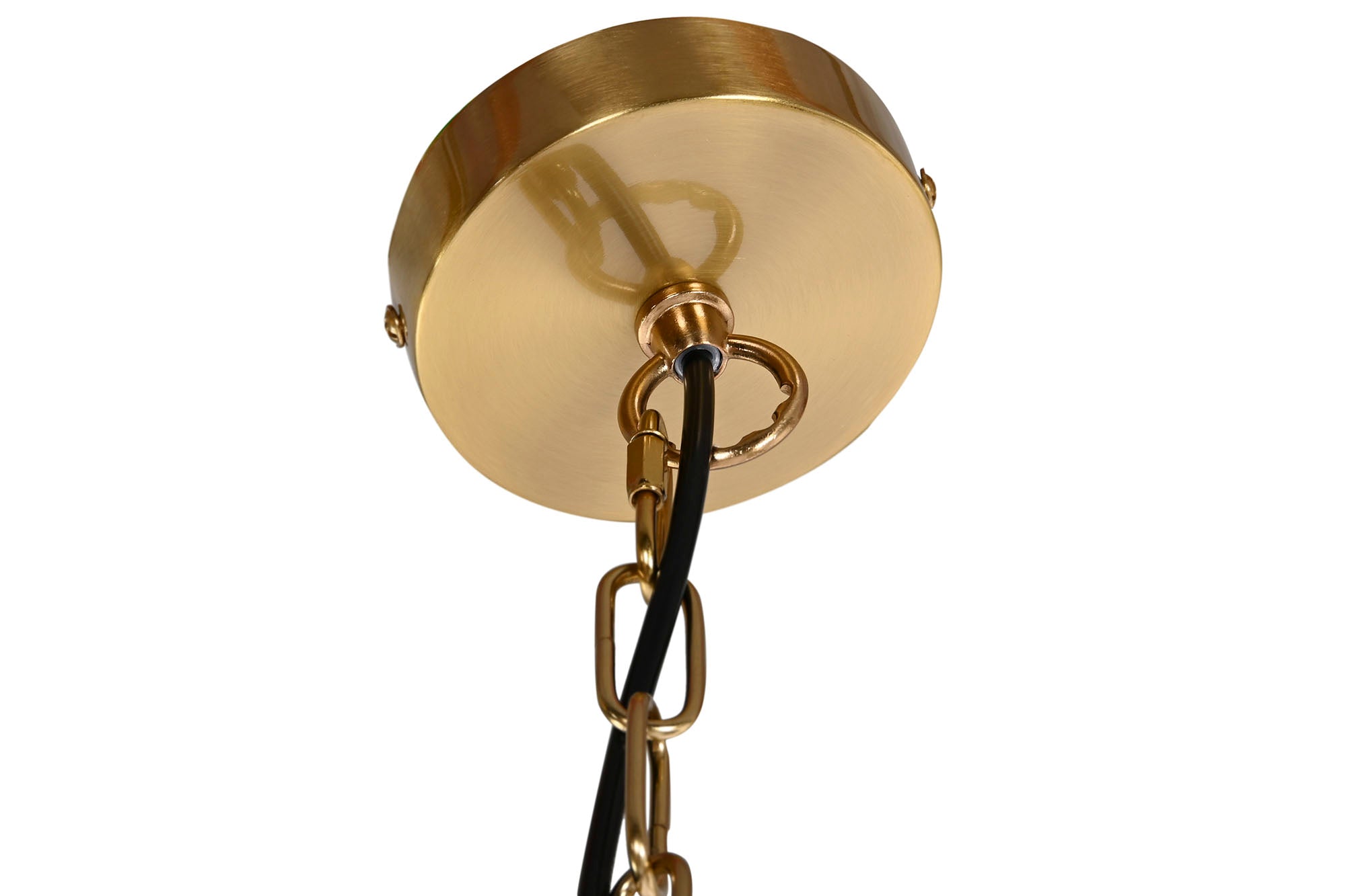Luminária de teto de cristal metálico 66x66x60 dourada