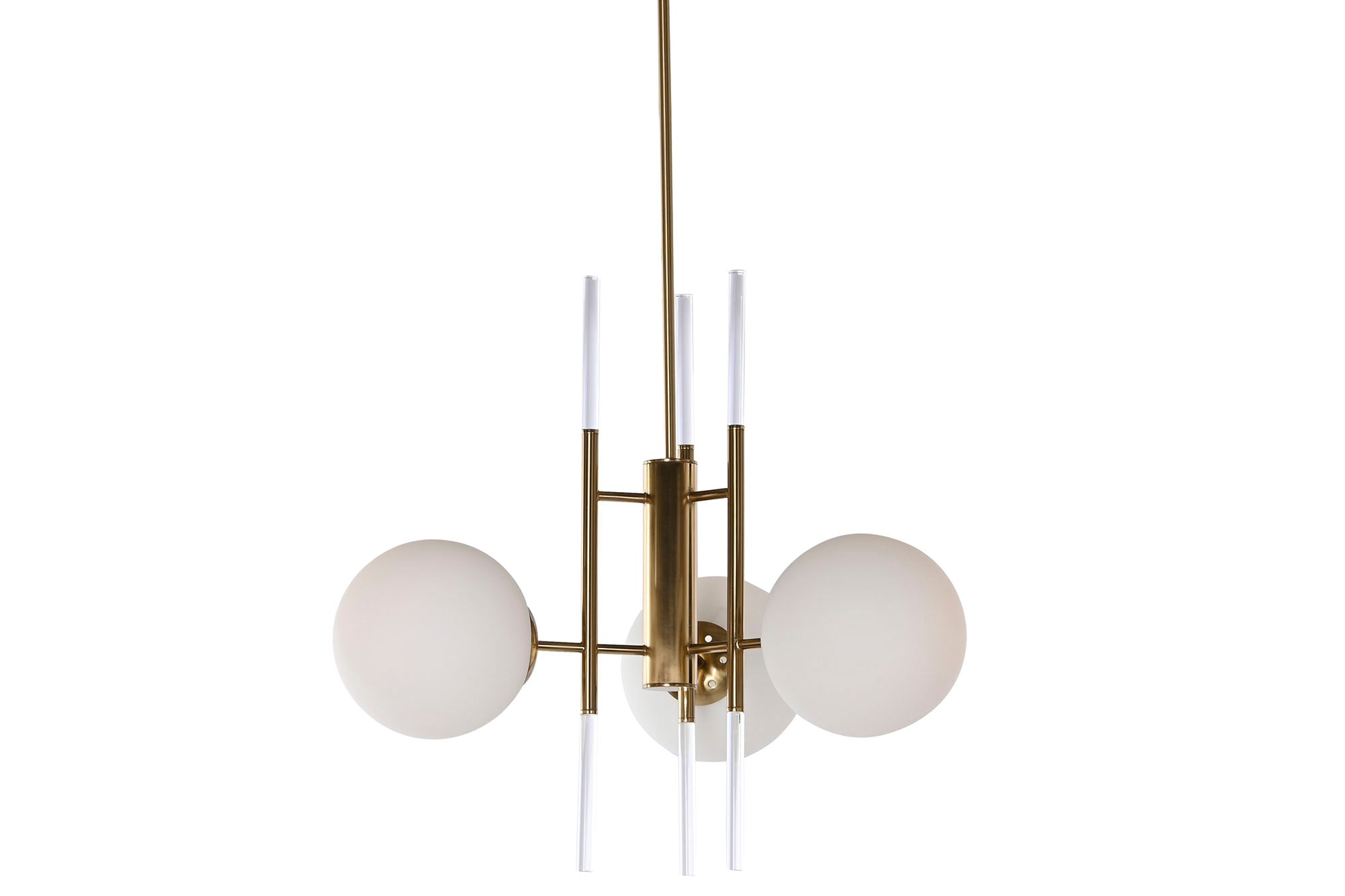Metal Crystal Ceiling Lamp 64X64X64 Balls Gold