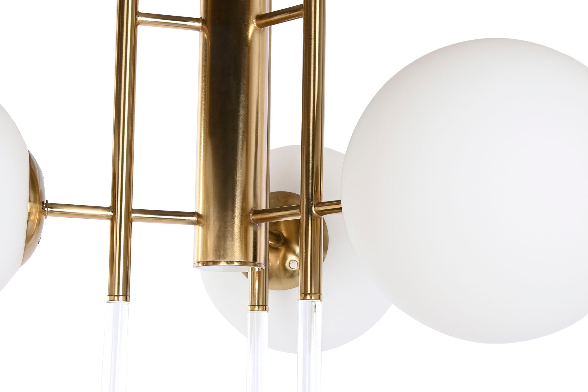 Metal Crystal Ceiling Lamp 64X64X64 Balls Gold