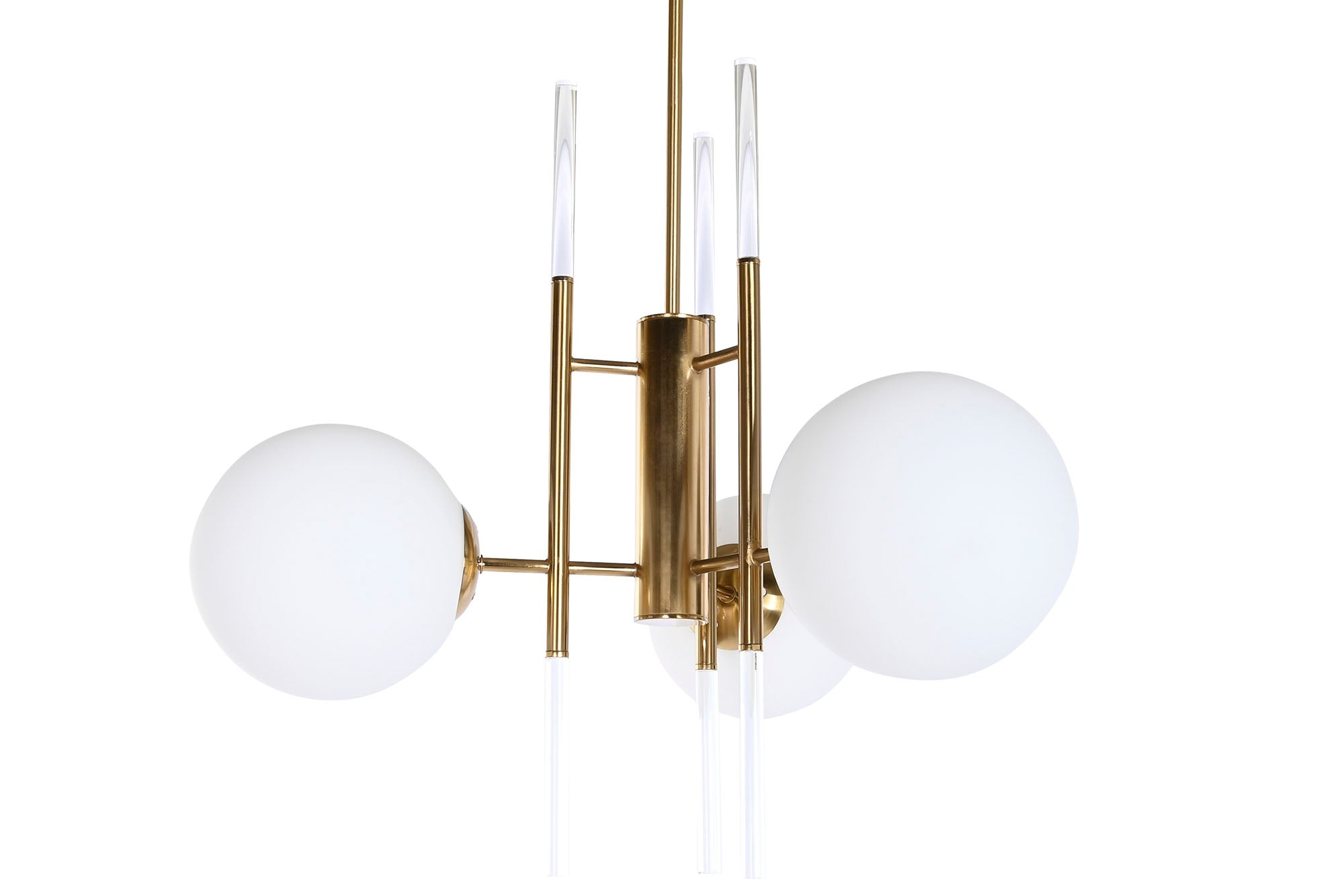 Metal Crystal Ceiling Lamp 64X64X64 Balls Gold