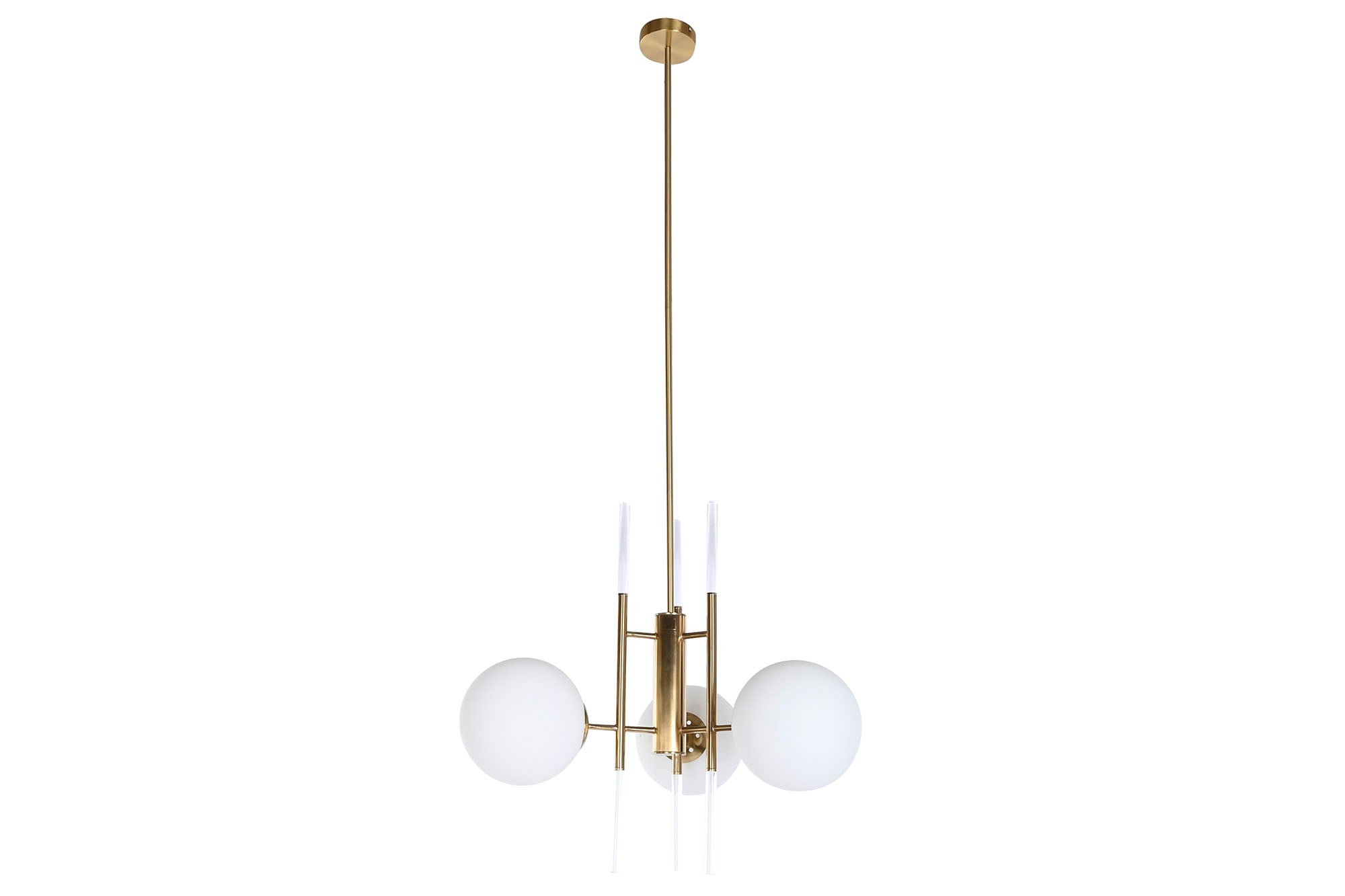 Metal Crystal Ceiling Lamp 64X64X64 Balls Gold
