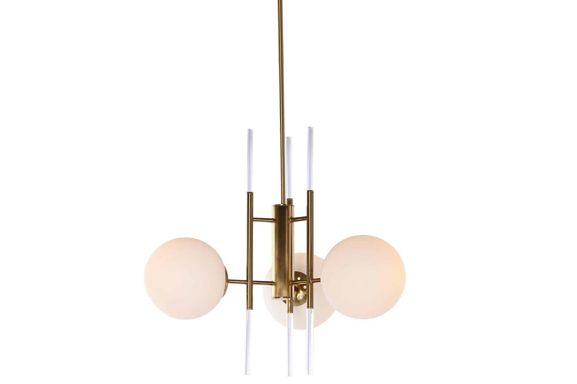 Metal Crystal Ceiling Lamp 64X64X64 Balls Gold