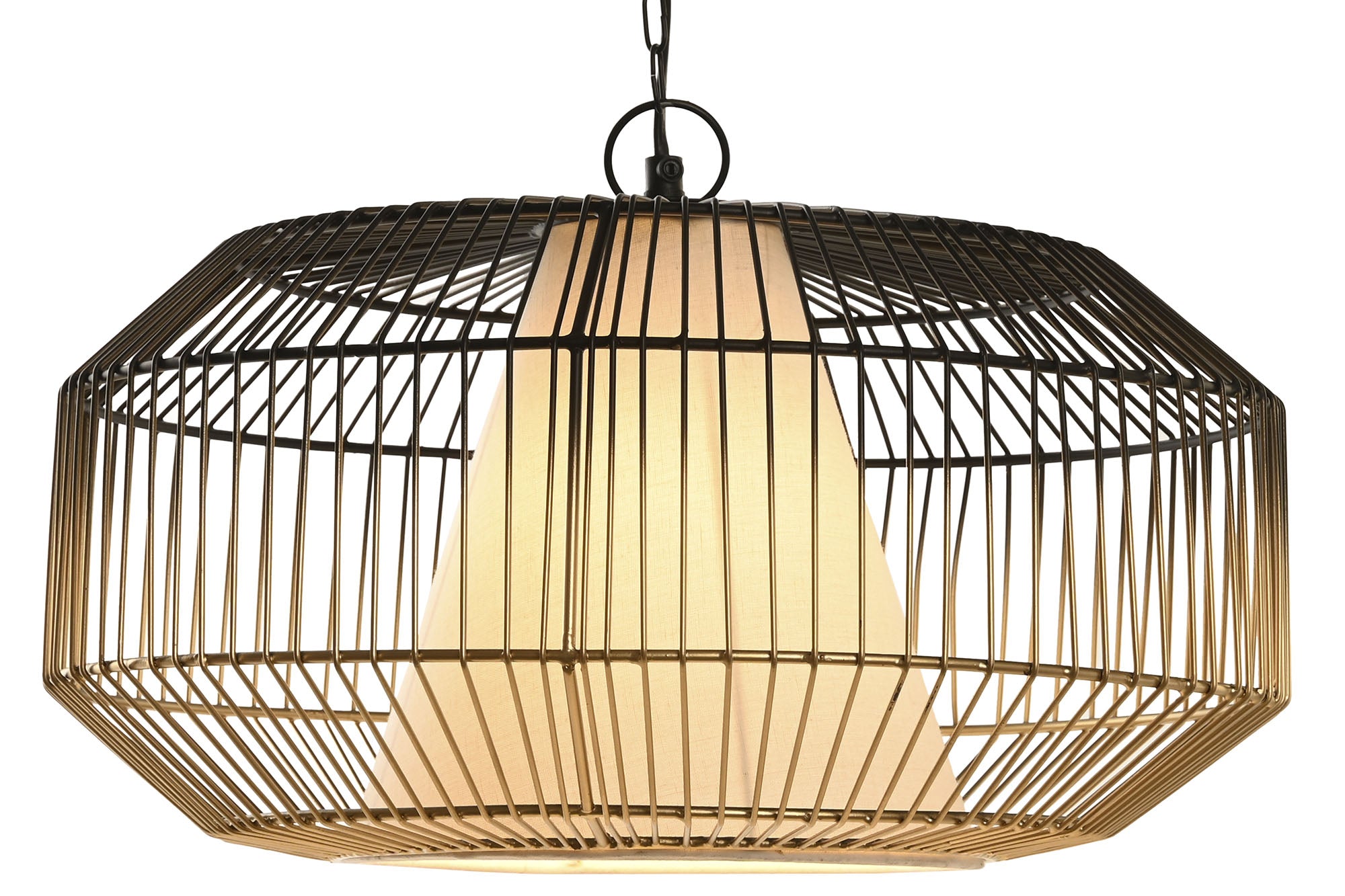 Iron Cotton Ceiling Lamp 42X42X23 Black