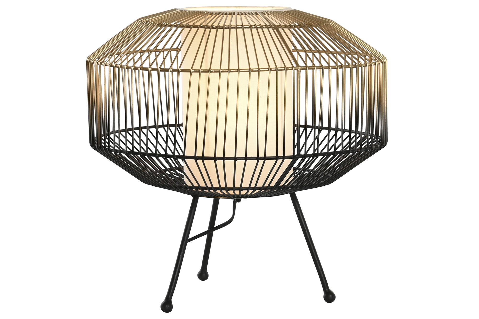 Luminária de Mesa Iron Cotton 39x39x38 Preta