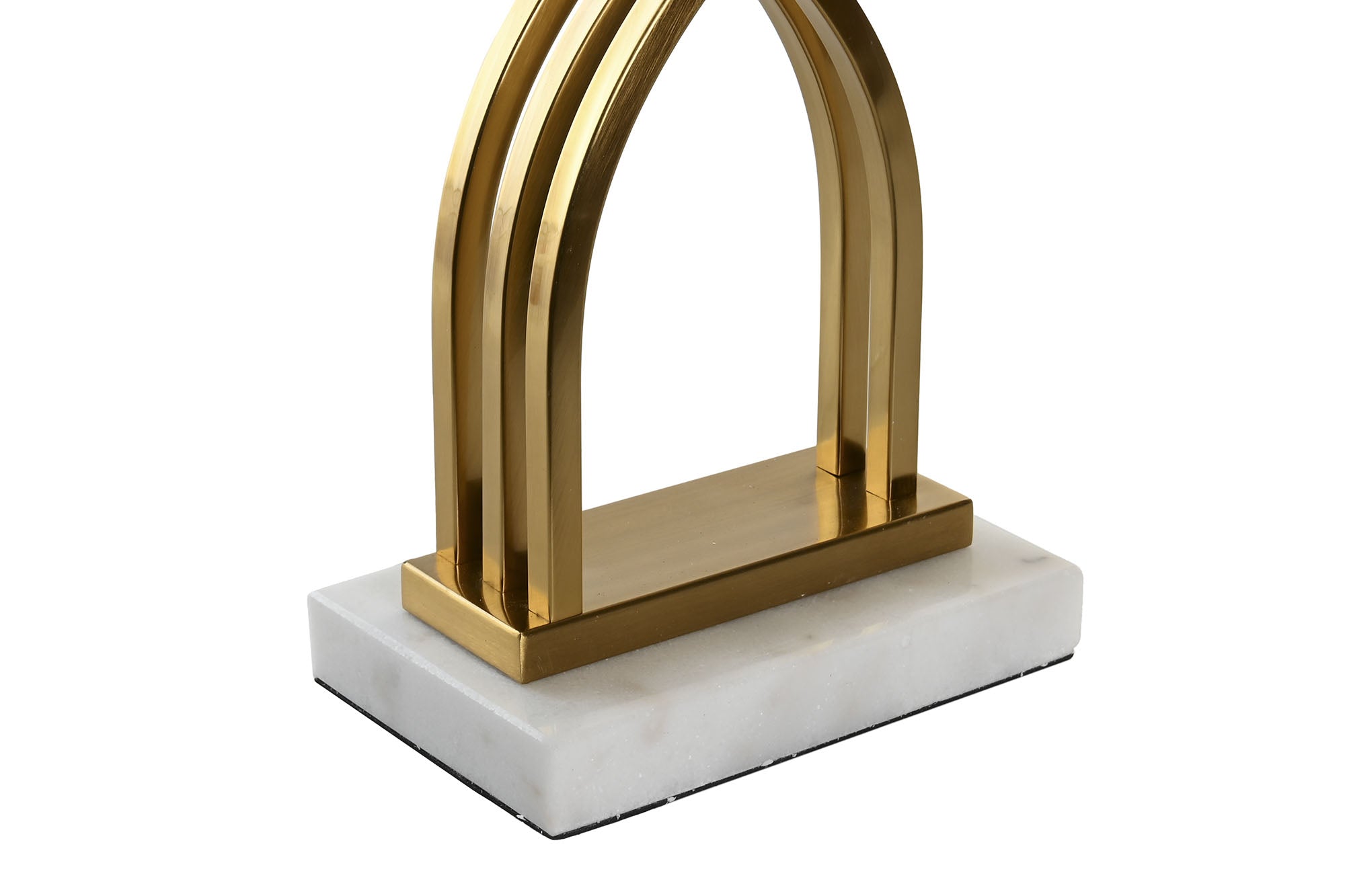 Lampara Sobremesa Metal Marmol 40X23X79 Dorado