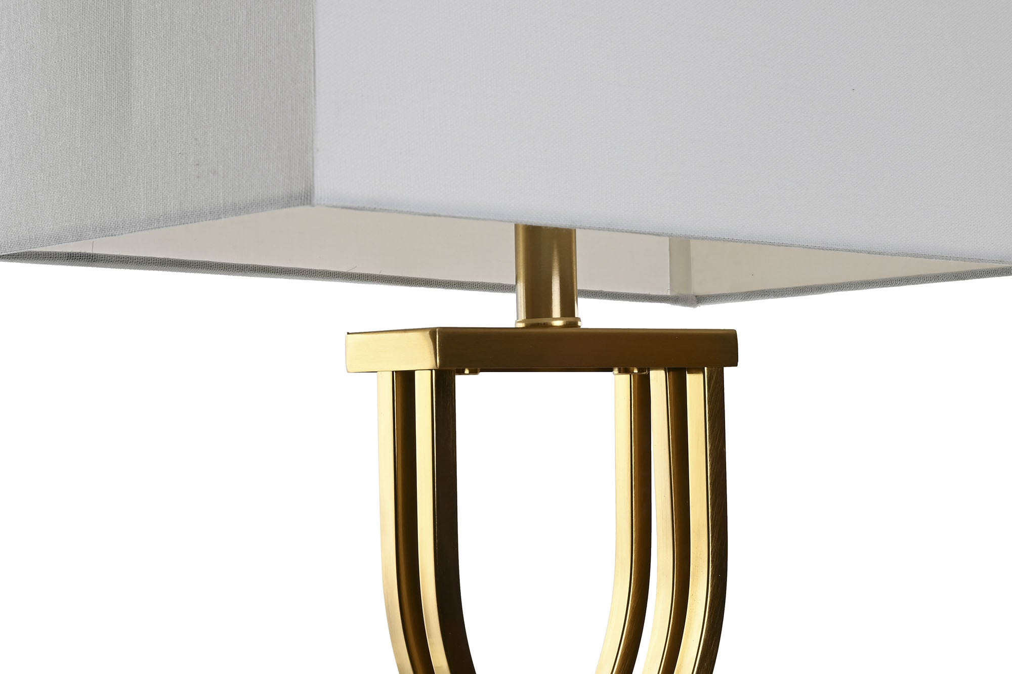 Lampara Sobremesa Metal Marmol 40X23X79 Dorado