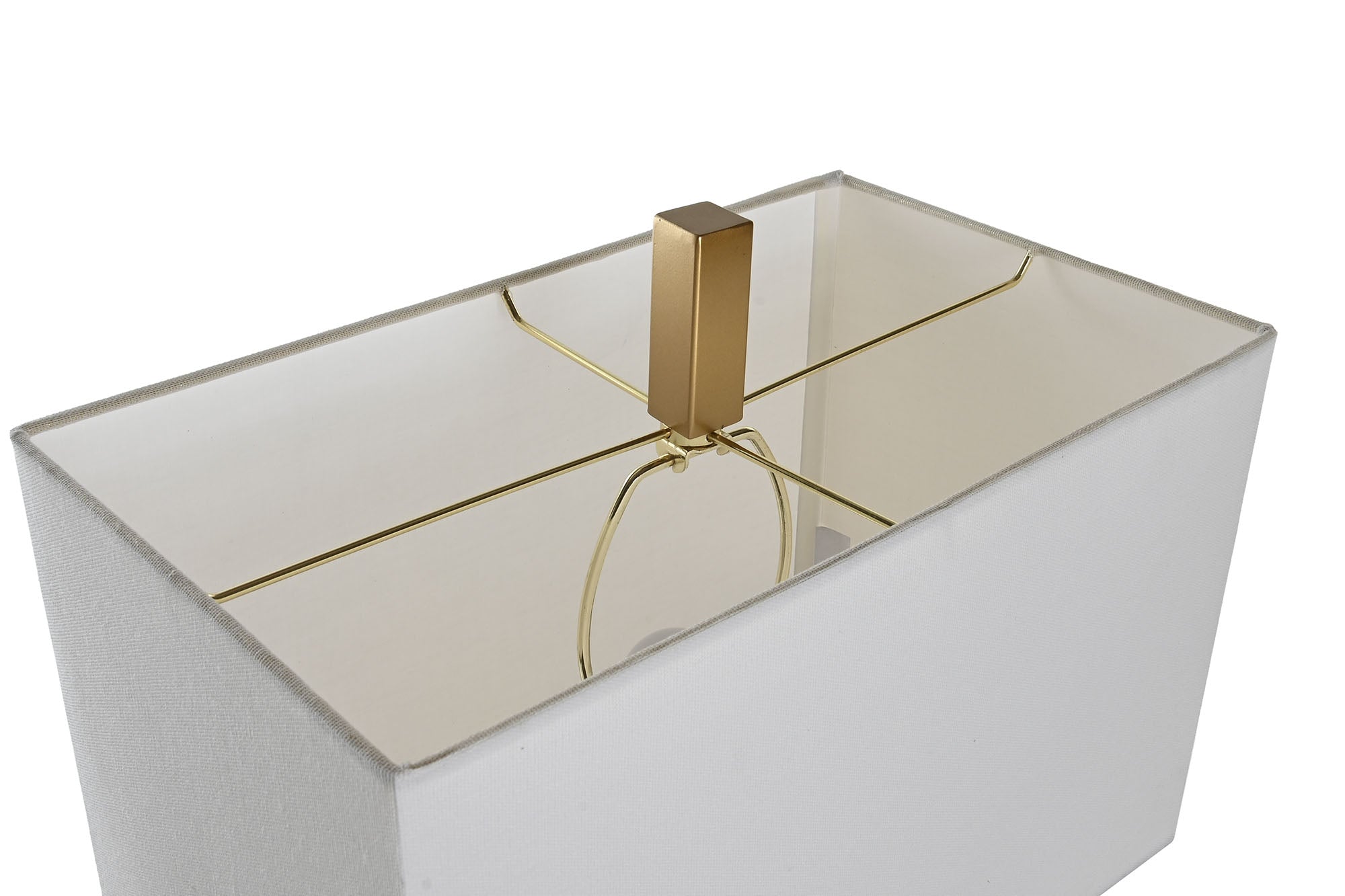 Lampara Sobremesa Metal Marmol 40X23X79 Dorado