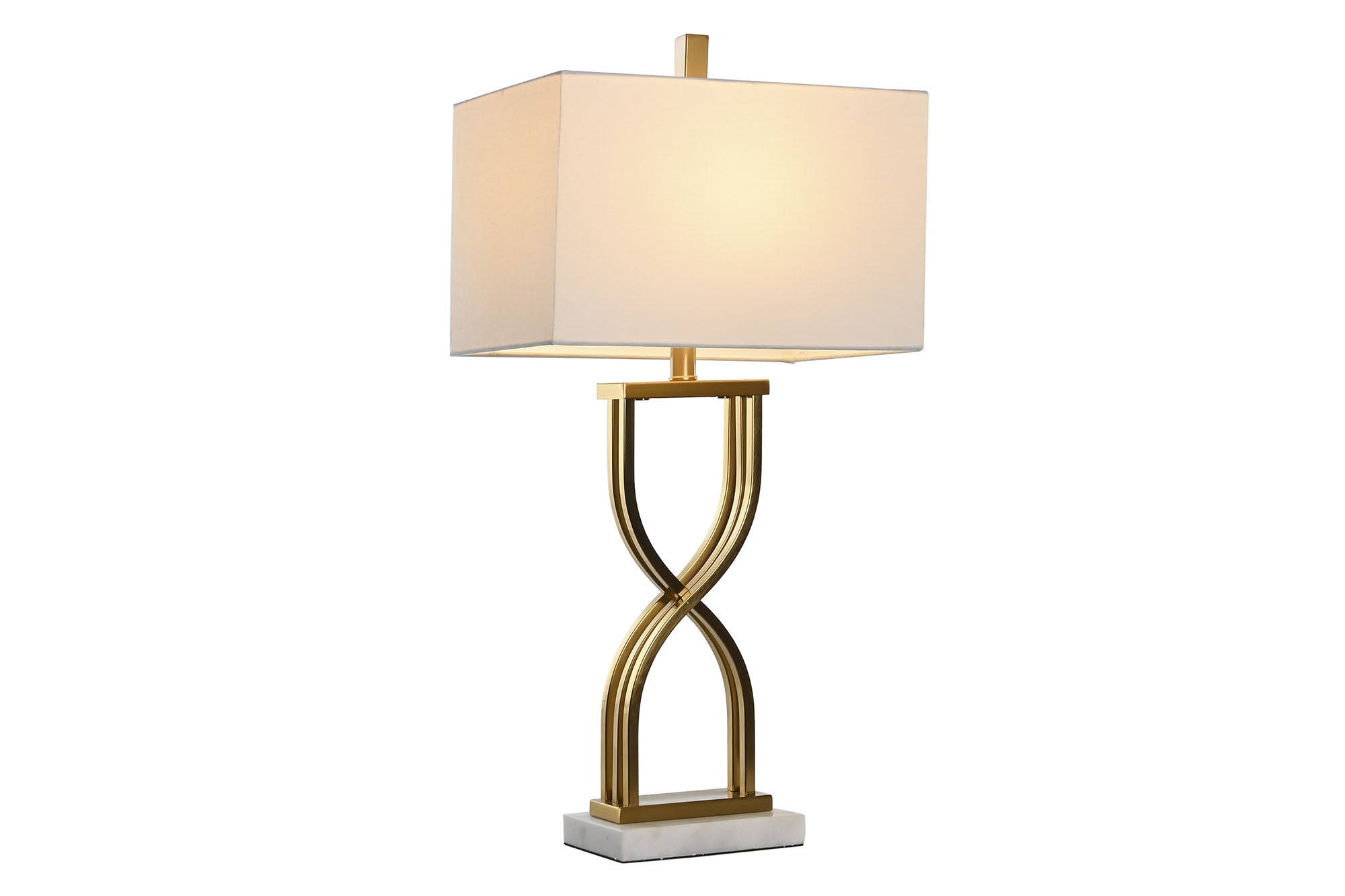 Metal Marble Table Lamp 40X23X79 Golden