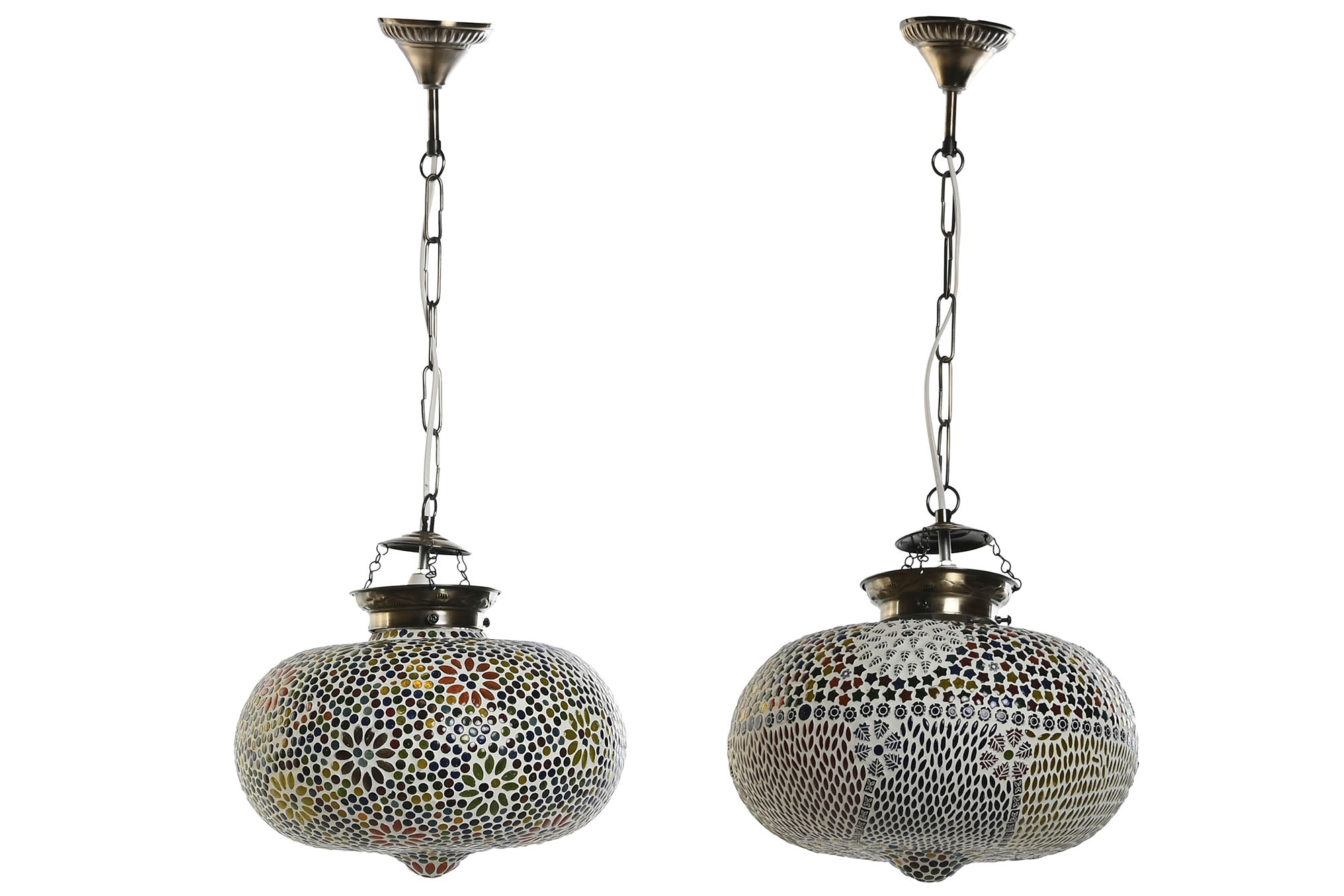 Lampara Techo Cristal 32X32X26 Mosaico 2 Surt.