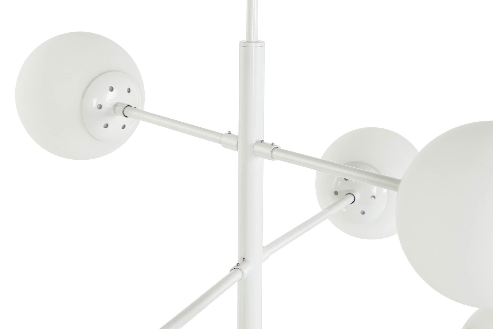 Lampara Techo Metal Cristal 96X73X50 Bolas Blanco
