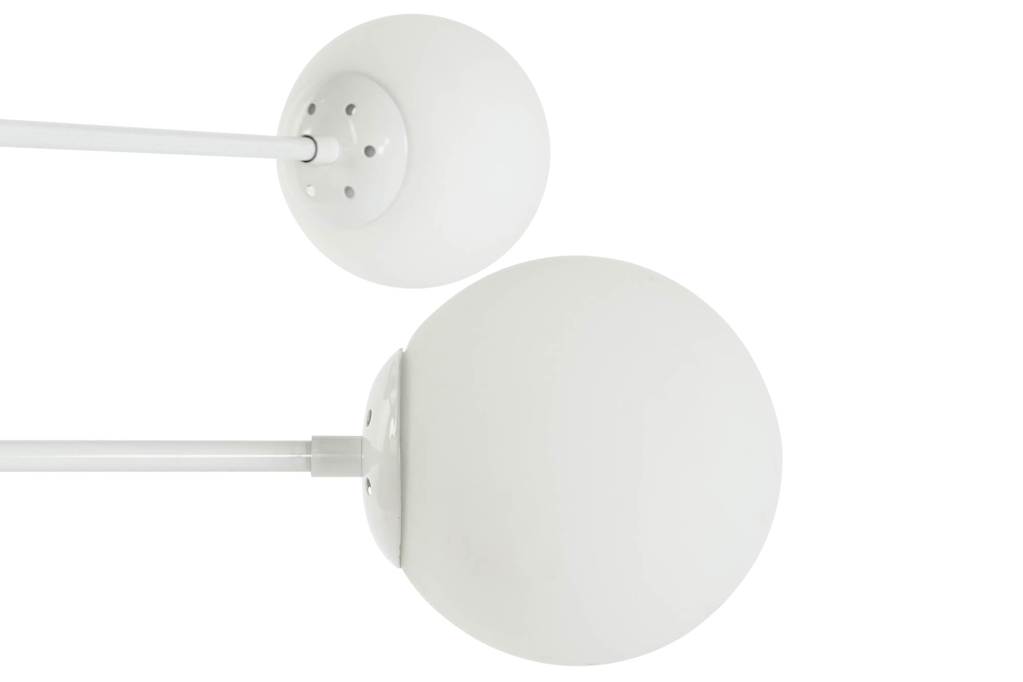 Lampara Techo Metal Cristal 96X73X50 Bolas Blanco