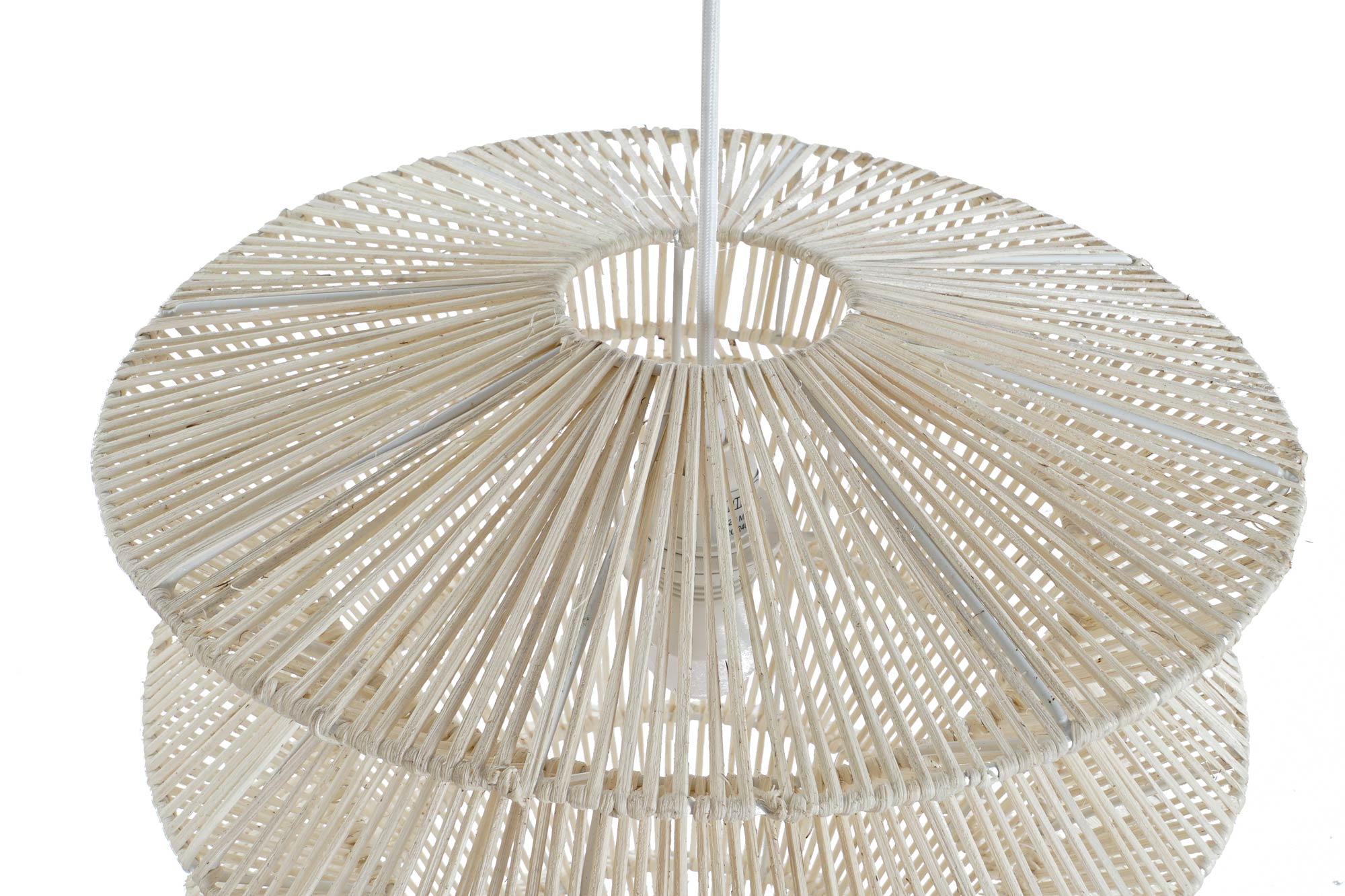 Lampara Techo Ratan Hierro 40X40X54 Natural