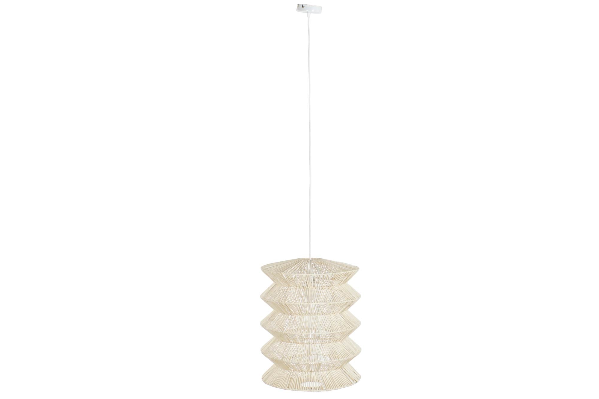 Lampara Techo Ratan Hierro 40X40X54 Natural