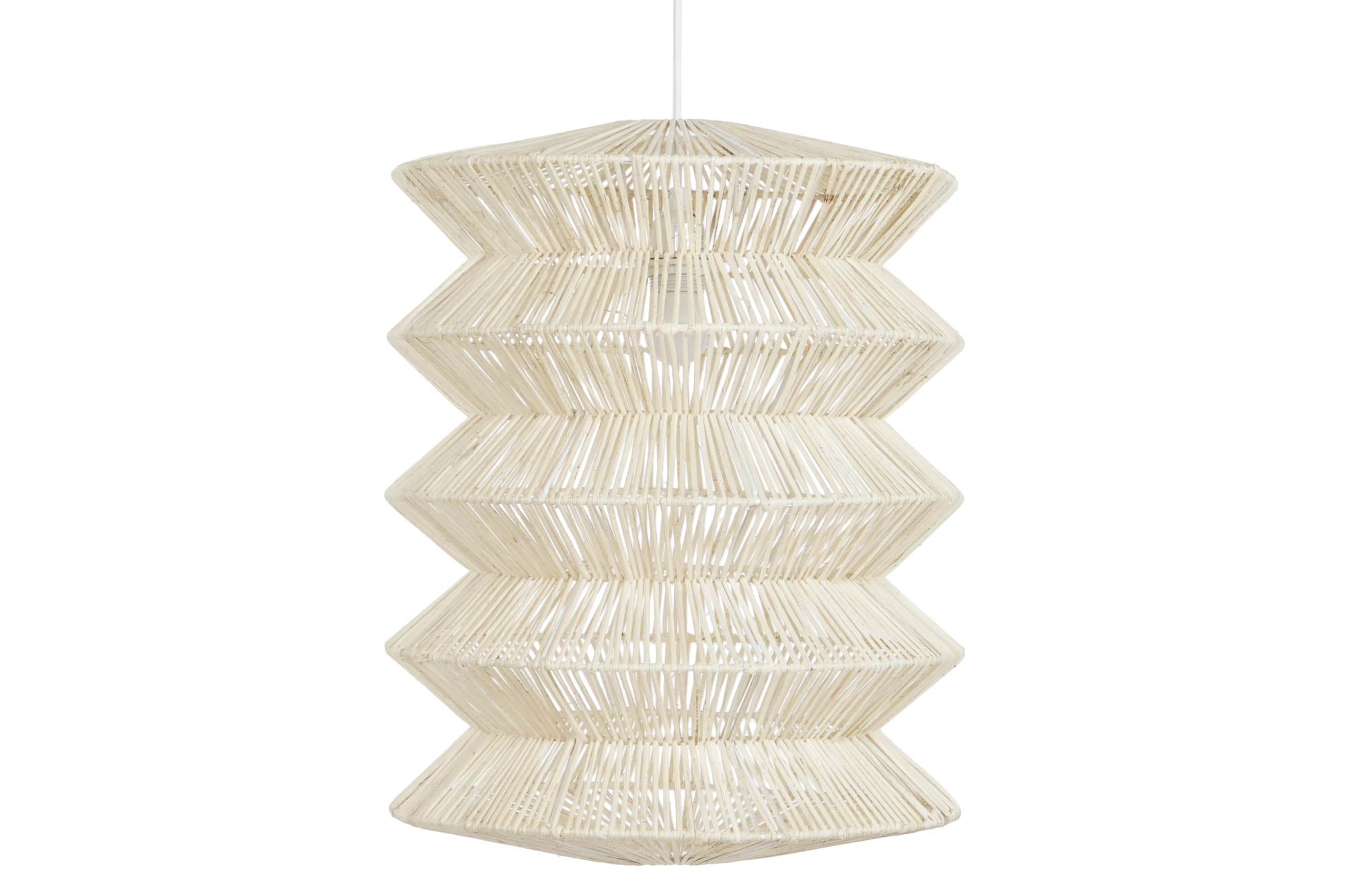 Lampara Techo Ratan Hierro 40X40X54 Natural