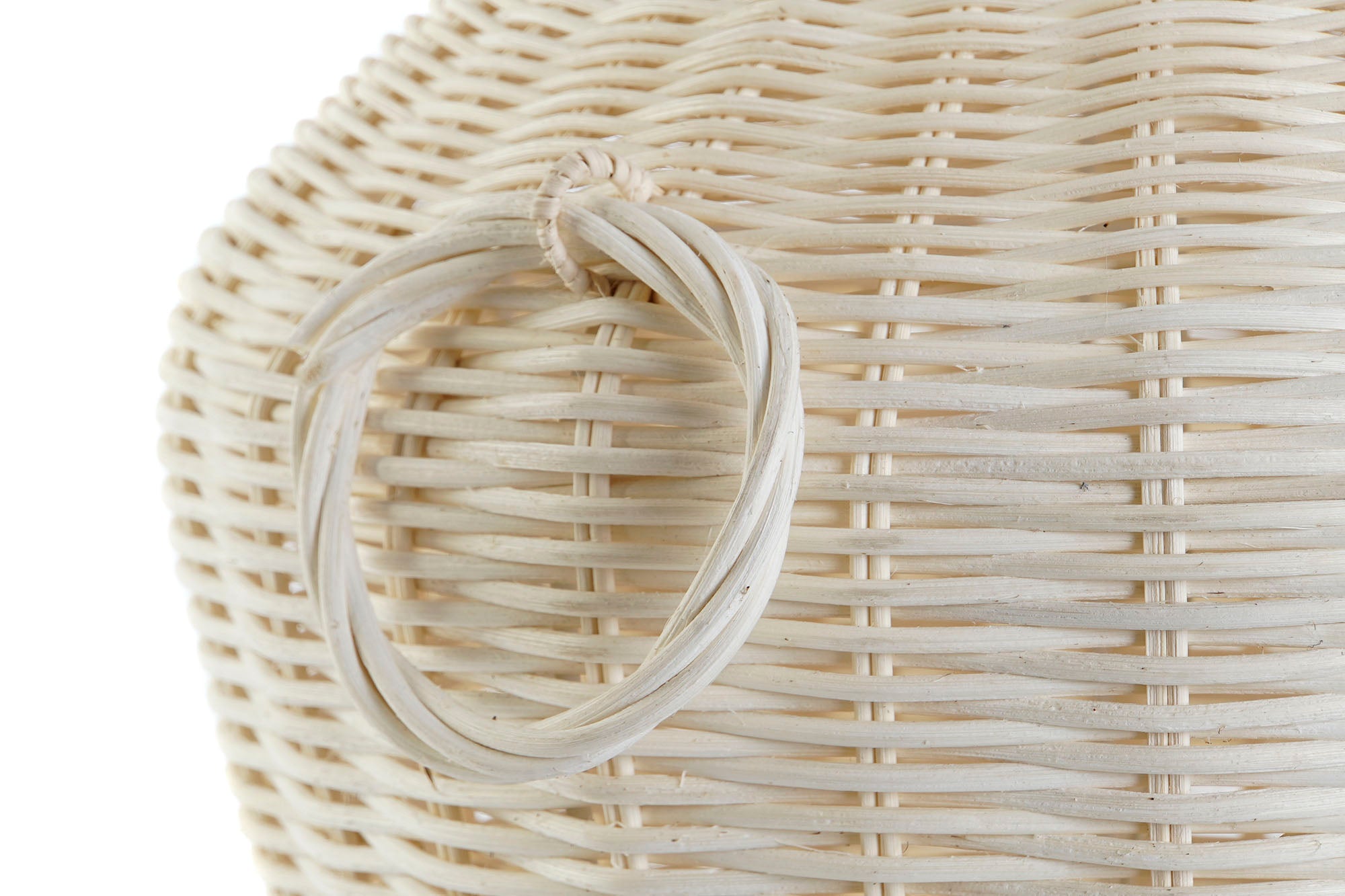 Rattan Linen Table Lamp 42x42x70 White