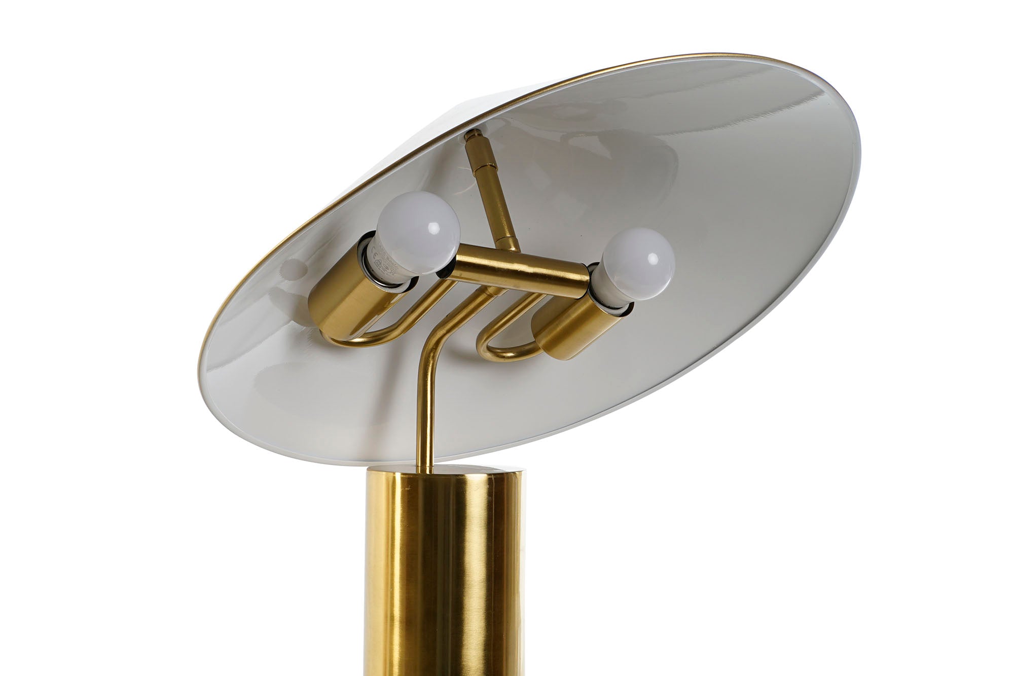 Luminária de Mesa de Metal 39x39x45 Chapéu Dourado