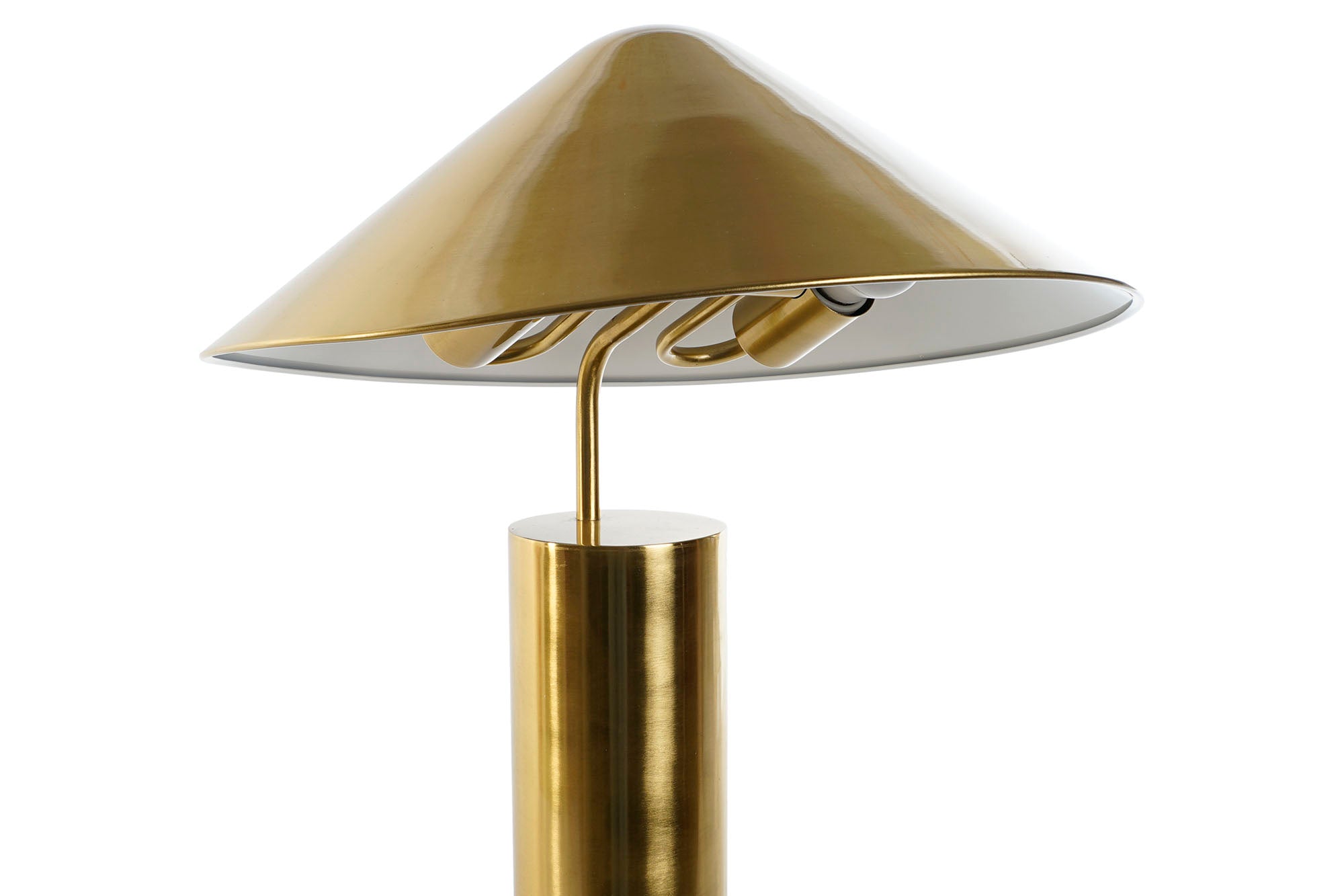 Luminária de Mesa de Metal 39x39x45 Chapéu Dourado