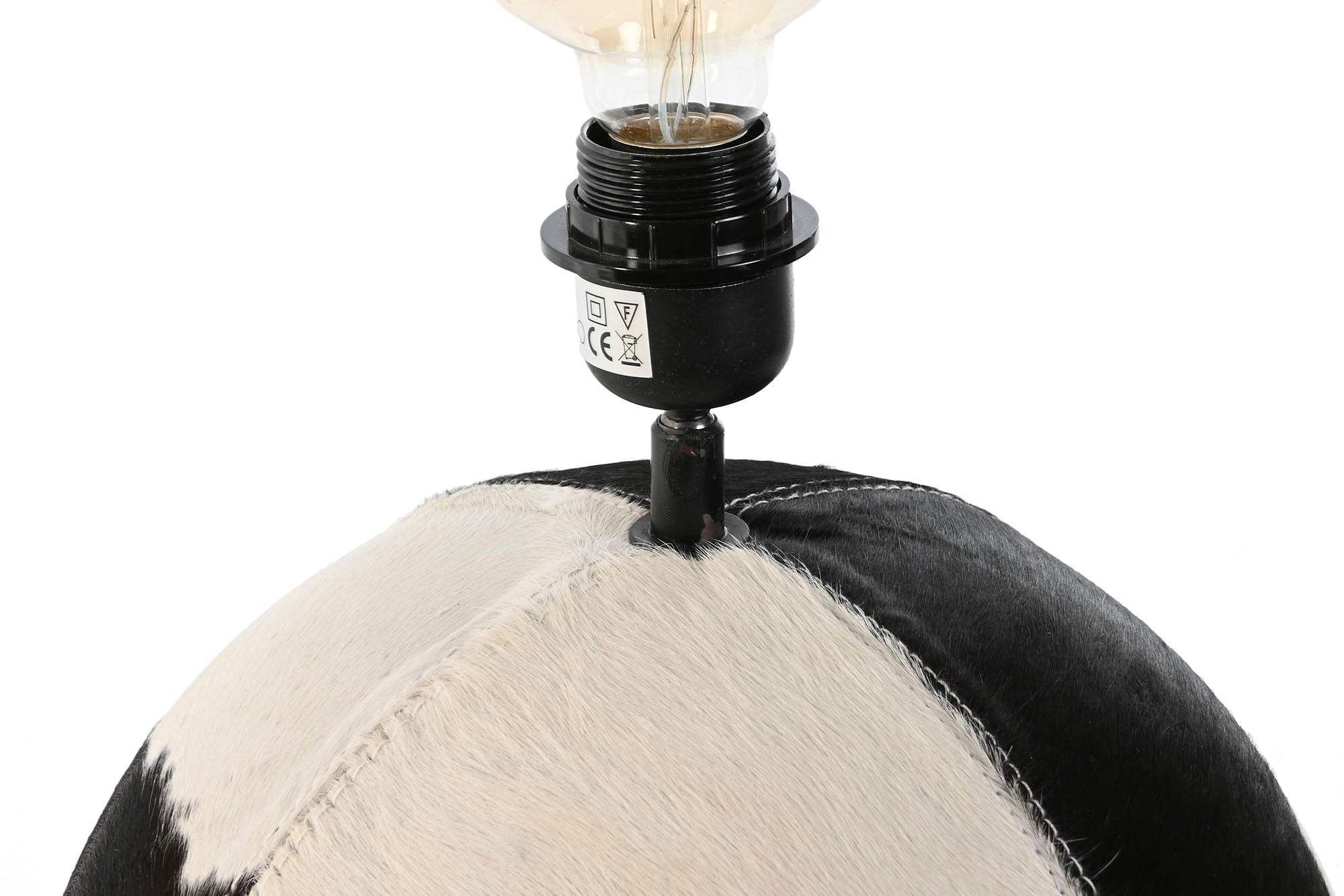 Luminária de mesa com alça de metal 30X30X39 Vaca