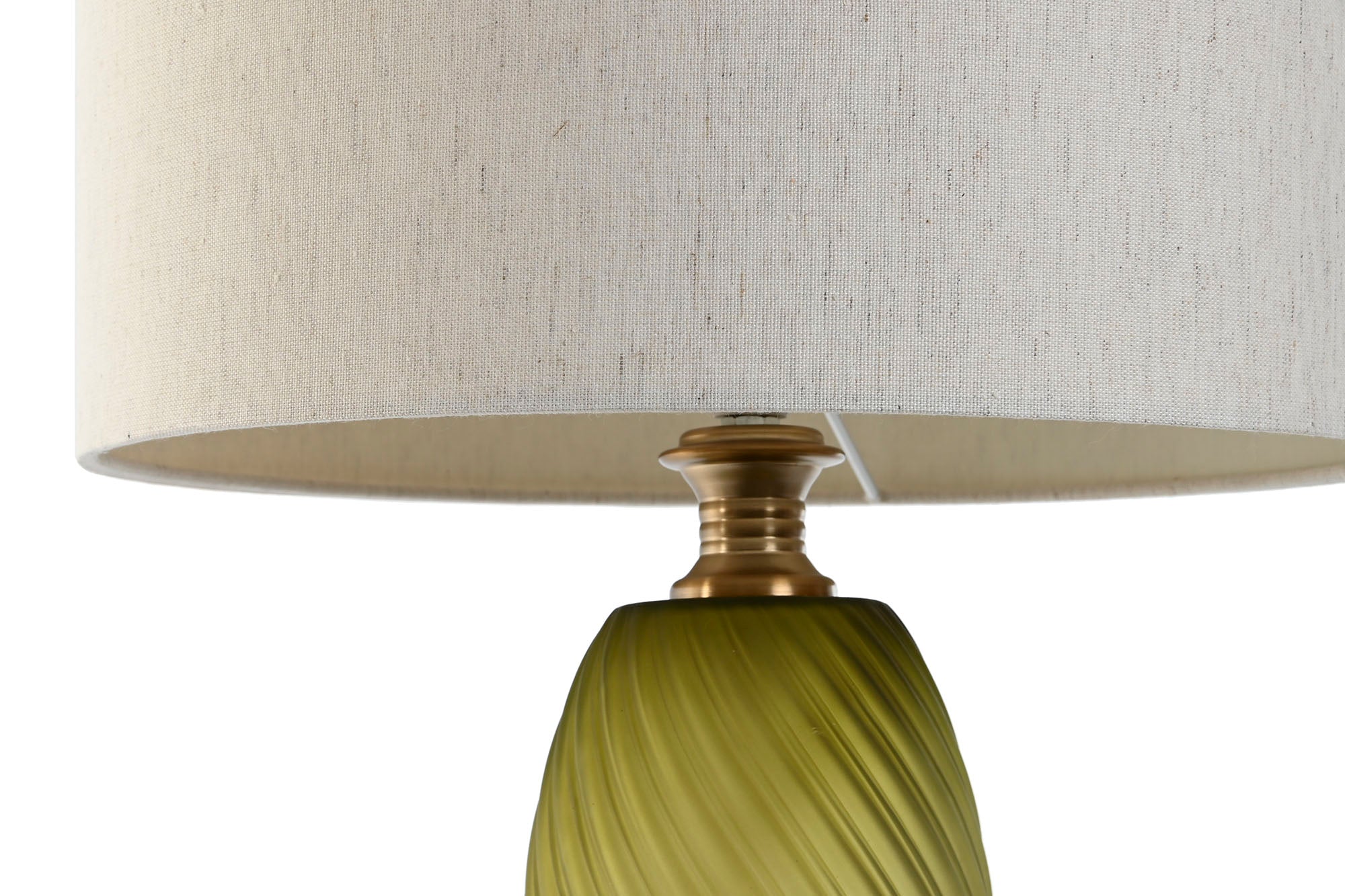 Linen Crystal Table Lamp 36X36X61