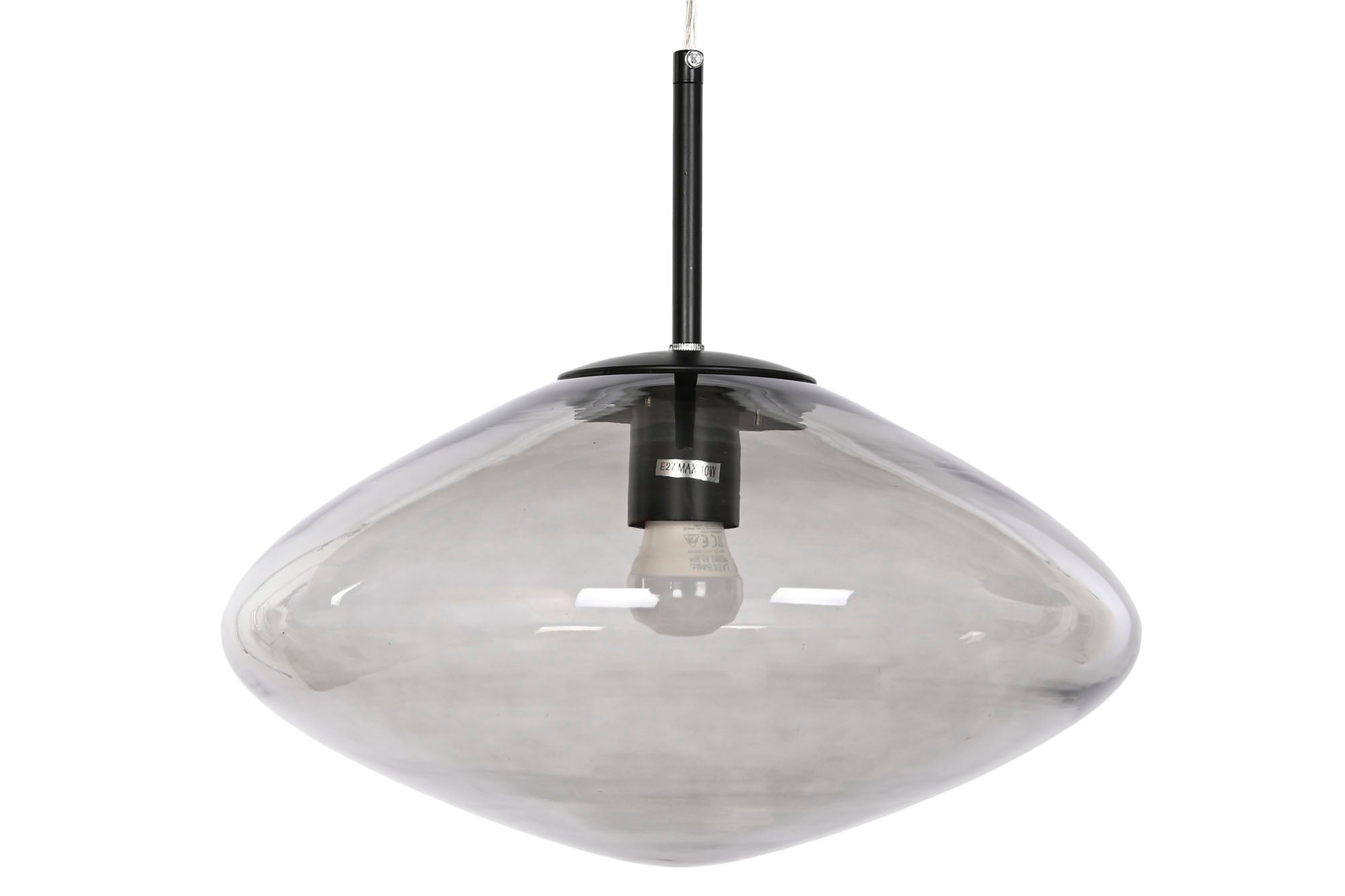 Lampara Techo Cristal 36X36X20 Gris