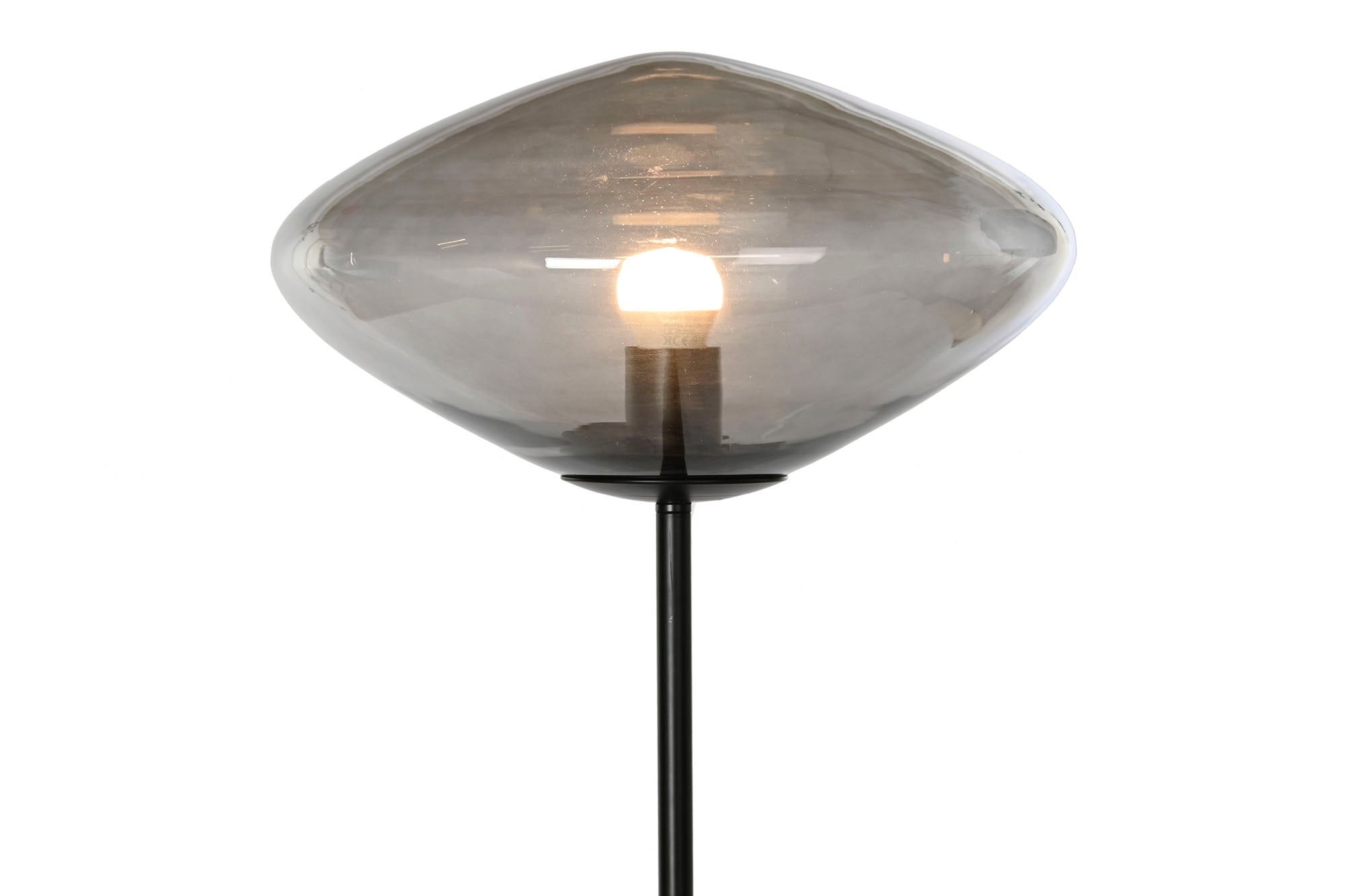 Luminária de chão em metal cristal 39x39x150 cinza