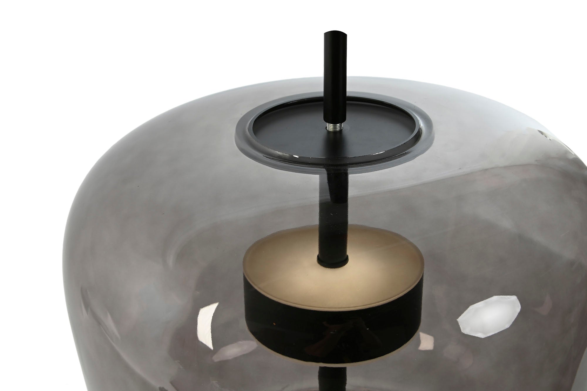 Luminária de Mesa em Metal Cristal 35X35X58 Preto