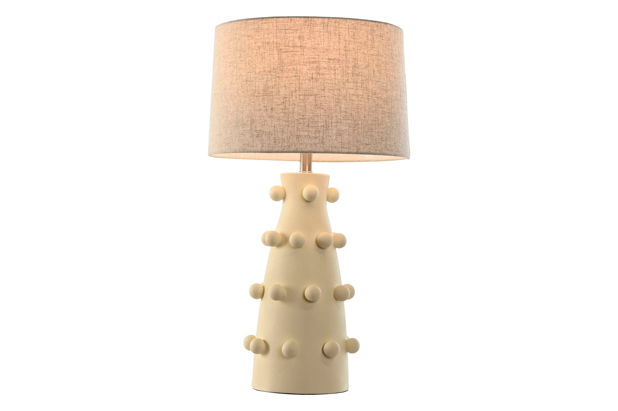 Linen Stoneware Table Lamp 40X40X76 Cream Balls