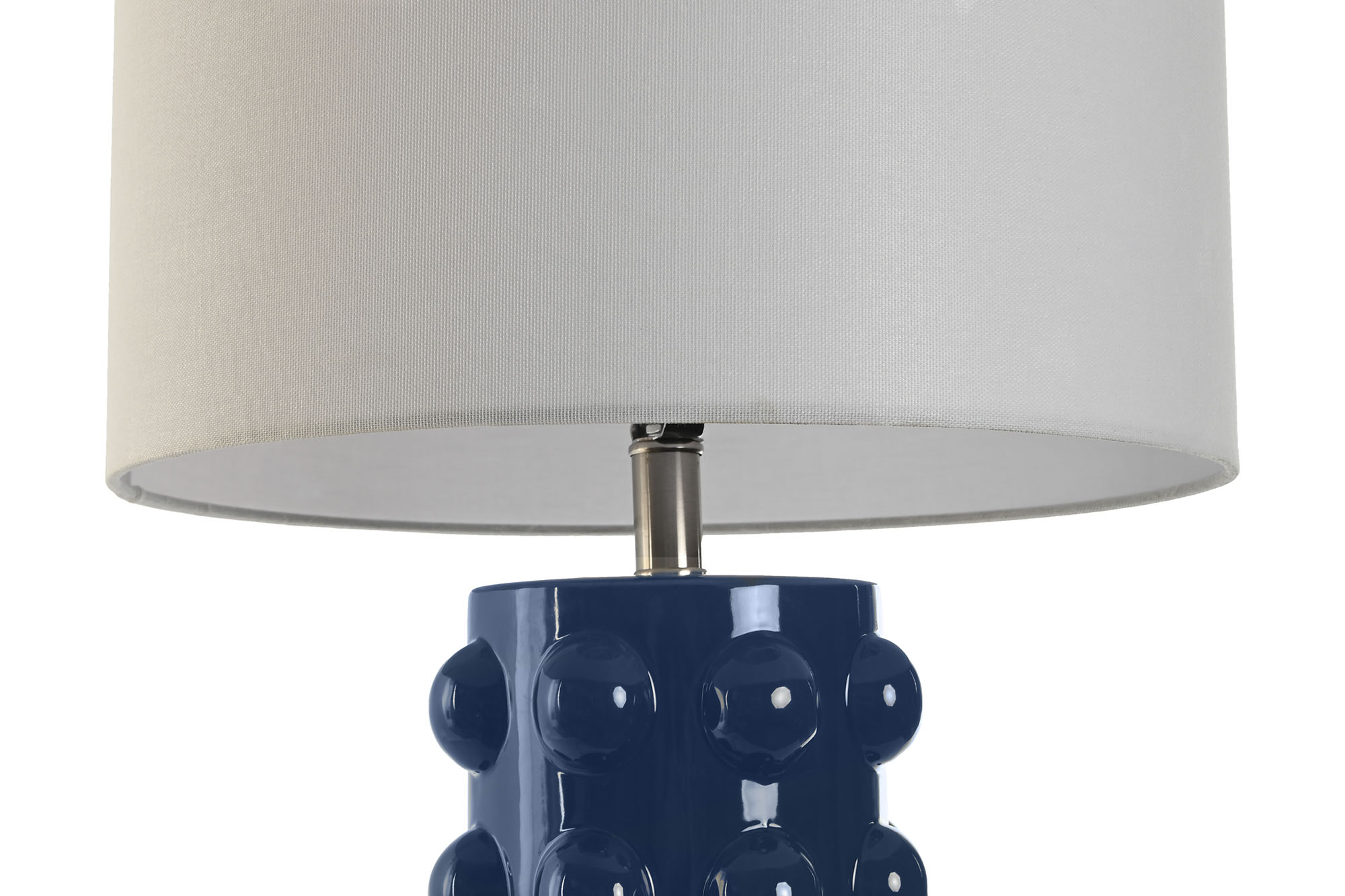 Linen Stoneware Table Lamp 40X40X74 Blue