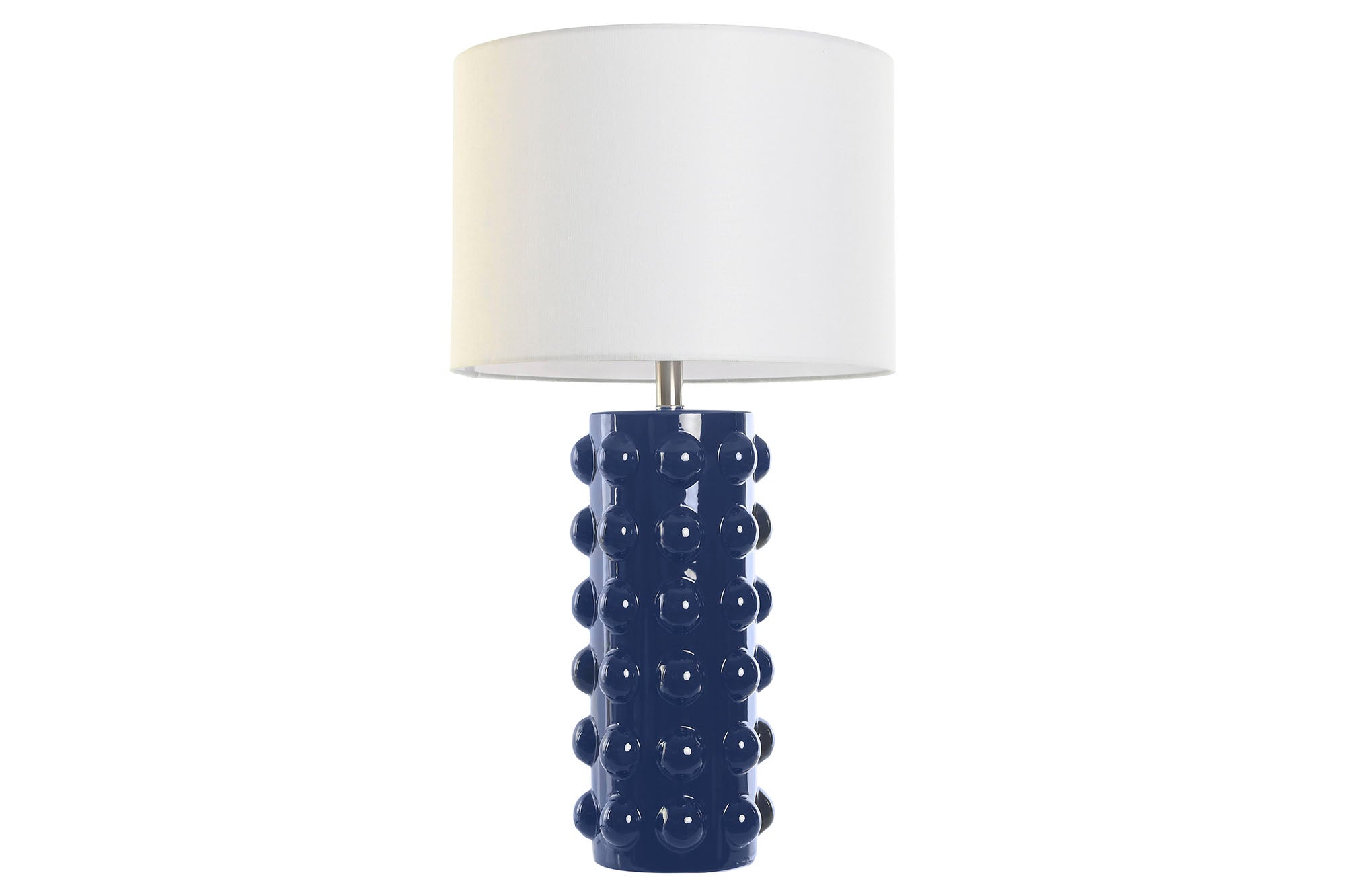 Linen Stoneware Table Lamp 40X40X74 Blue