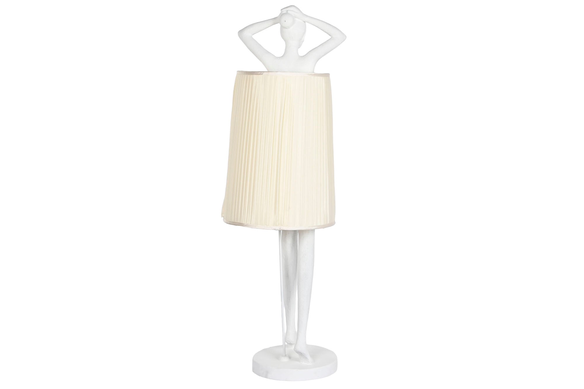 Luminária de piso de resina 46x41x137,5 Ballerina branca