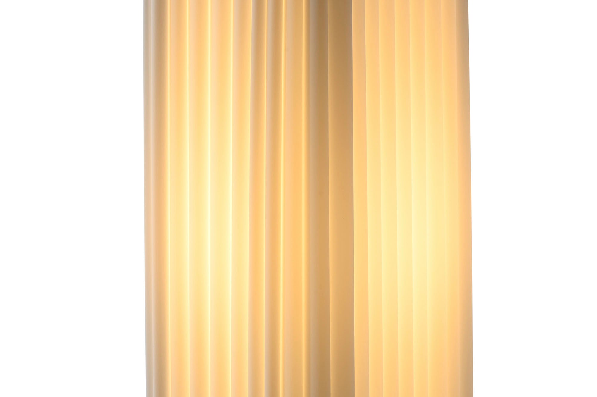 Lampara Pie Hierro Pe 14X14X120 Plisado Blanco