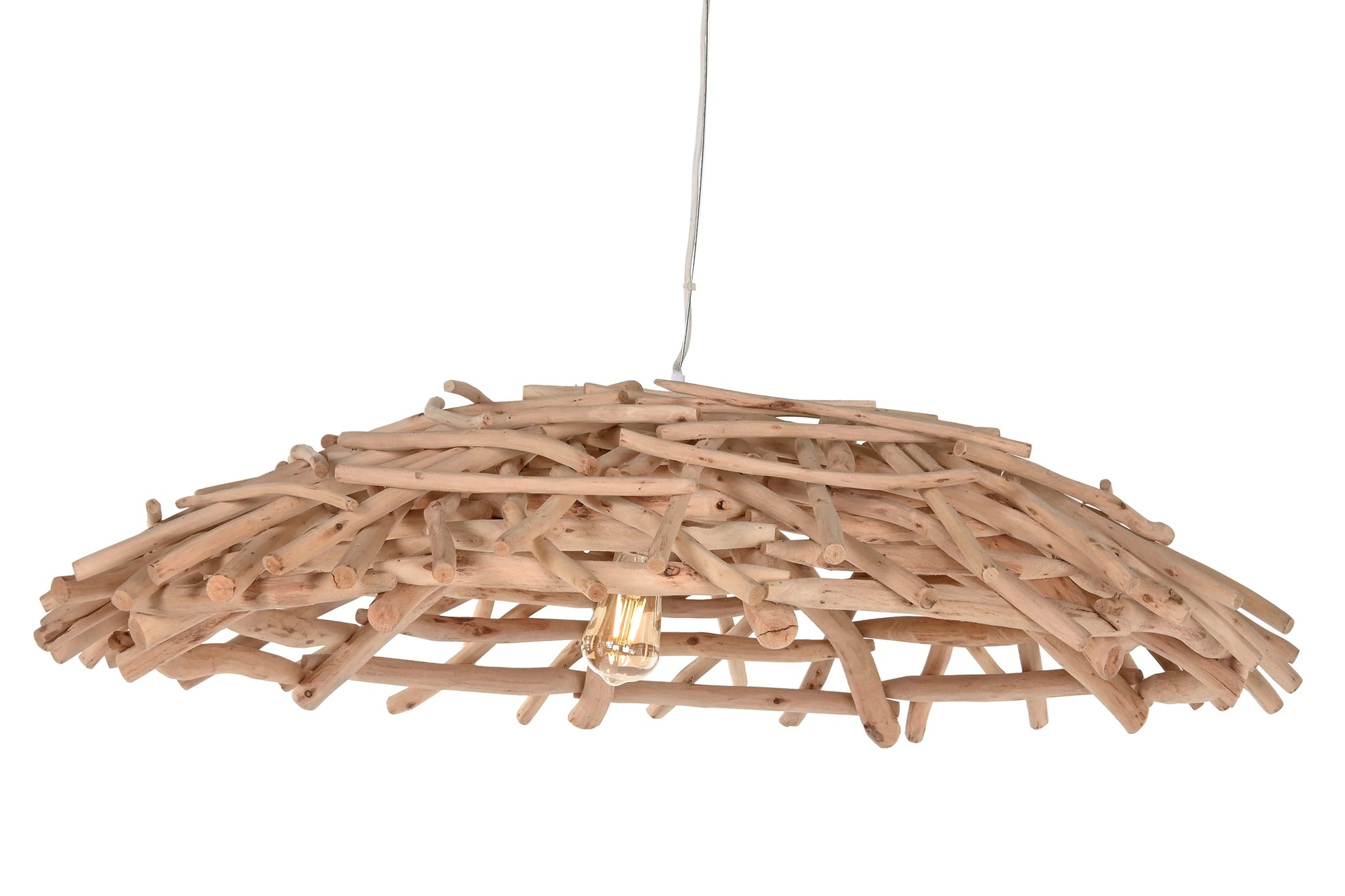 Lampara Techo Eucalipto 100X100X18 Natural