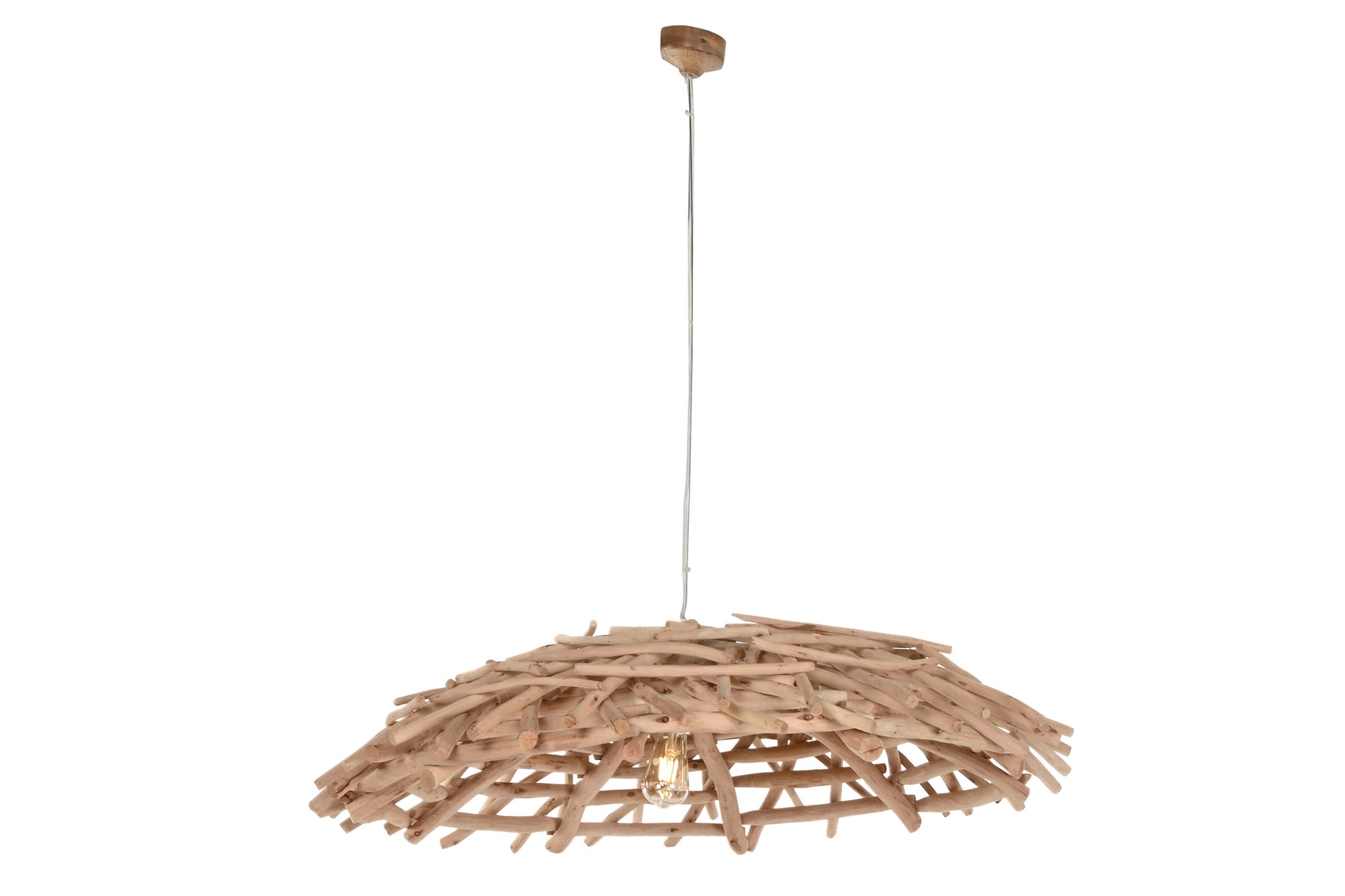 Lampara Techo Eucalipto 100X100X18 Natural
