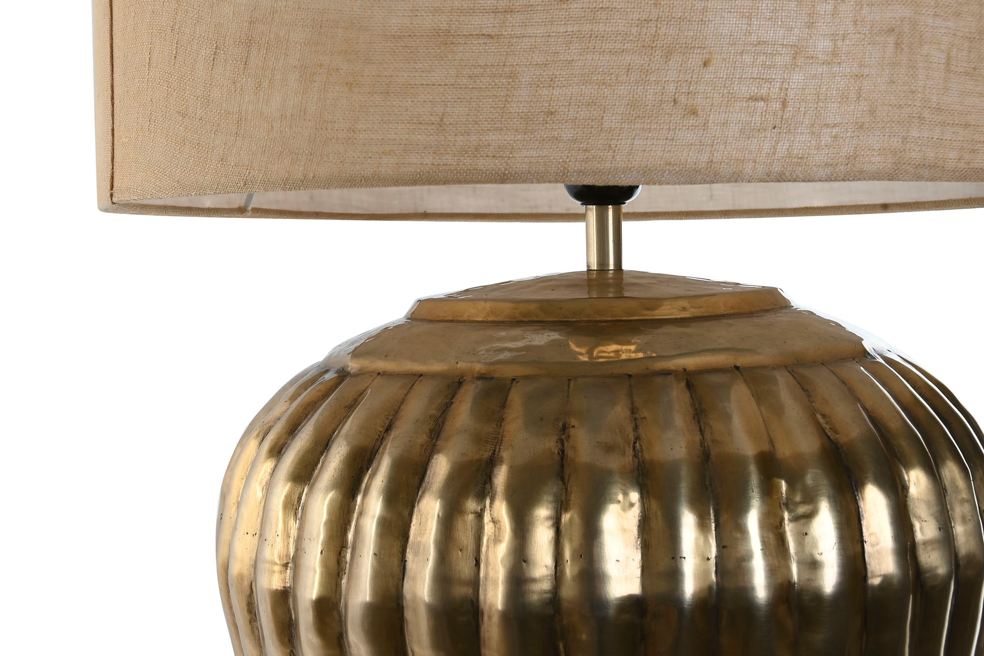 Lampara Sobremesa Aluminio 42X42X74 Patinado