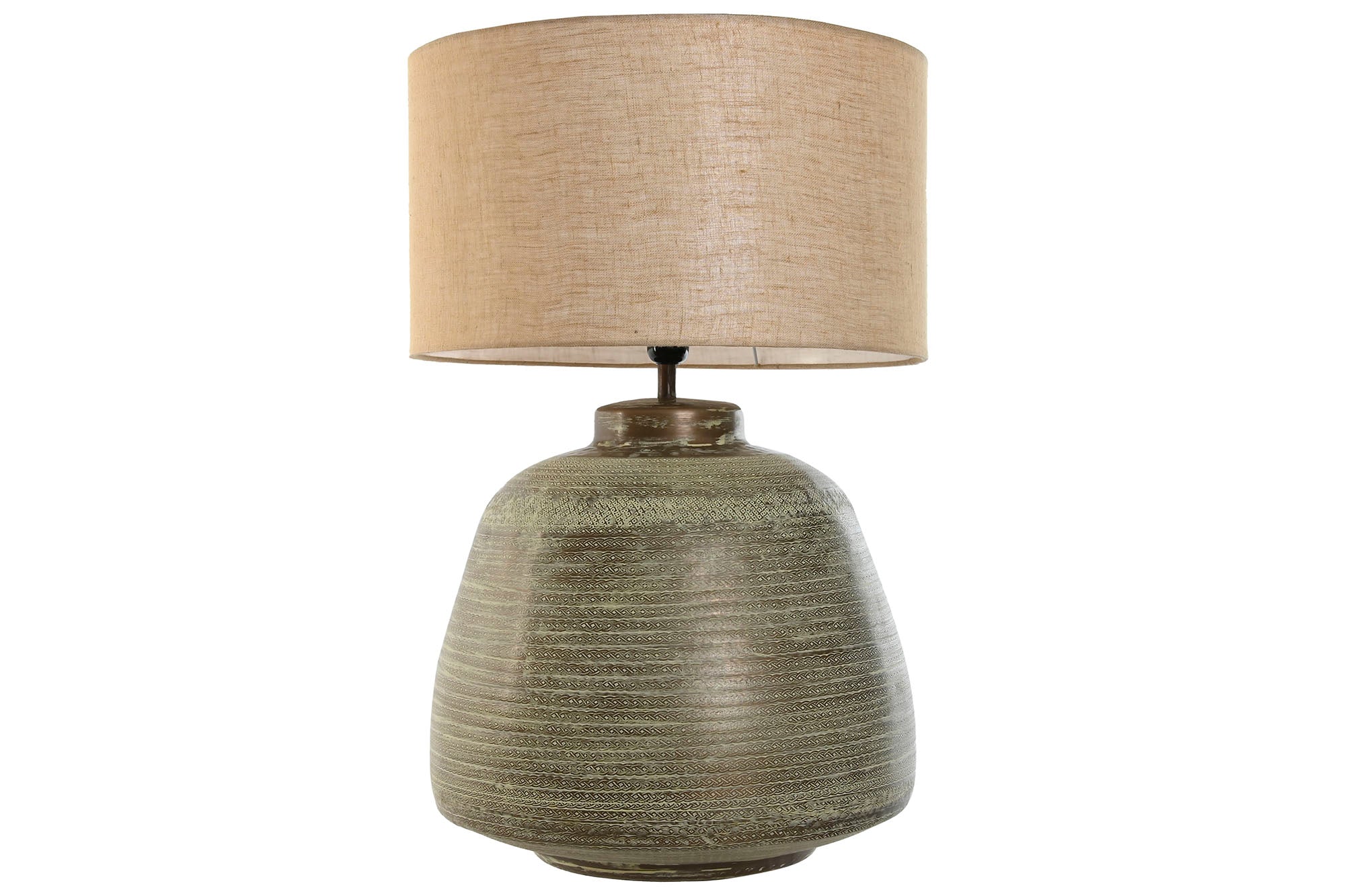 Aluminum Table Lamp 42X42X65 Patinated Copper