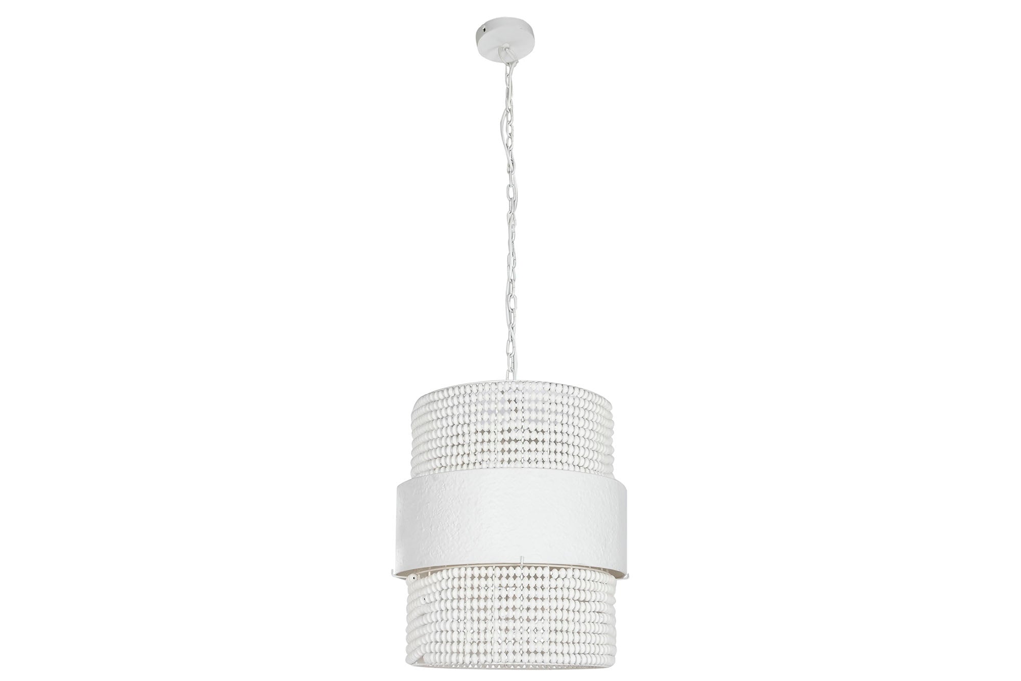 Lampara Techo Hierro Madera 51X60X69 Blanco