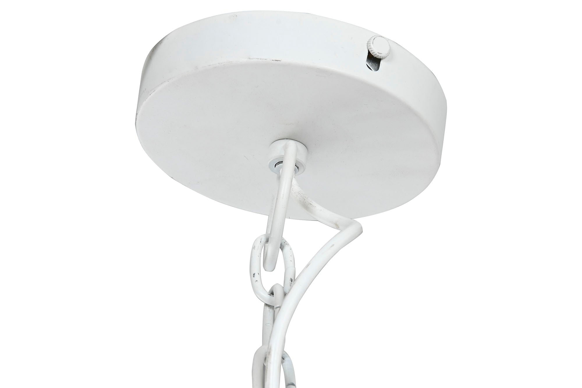 Lampara Techo Hierro Madera 51X60X69 Blanco