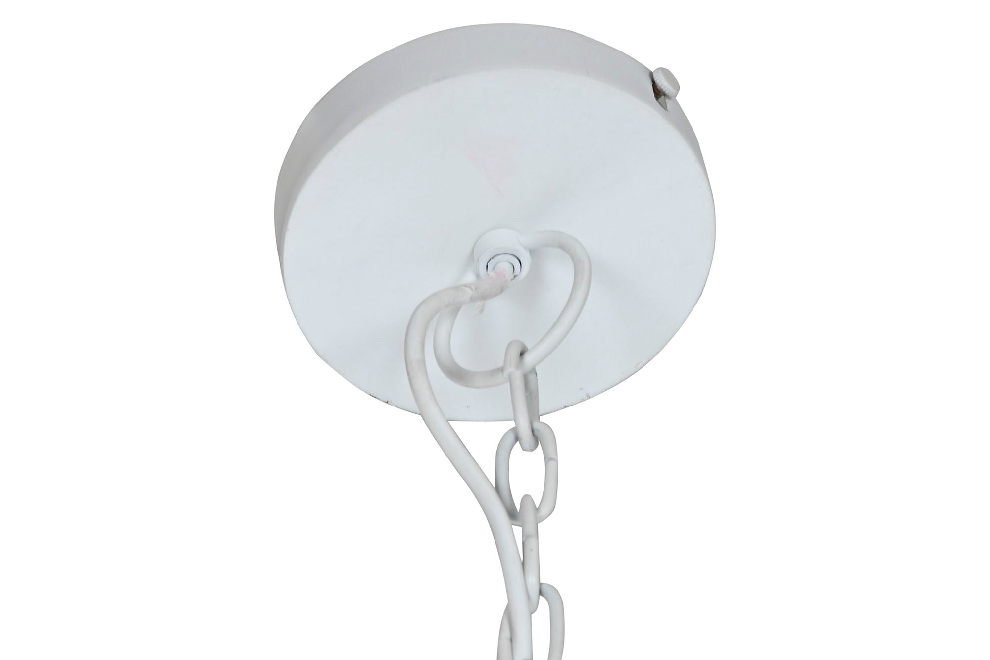 Lampara Techo Hierro Madera 58X58X71 Blanco