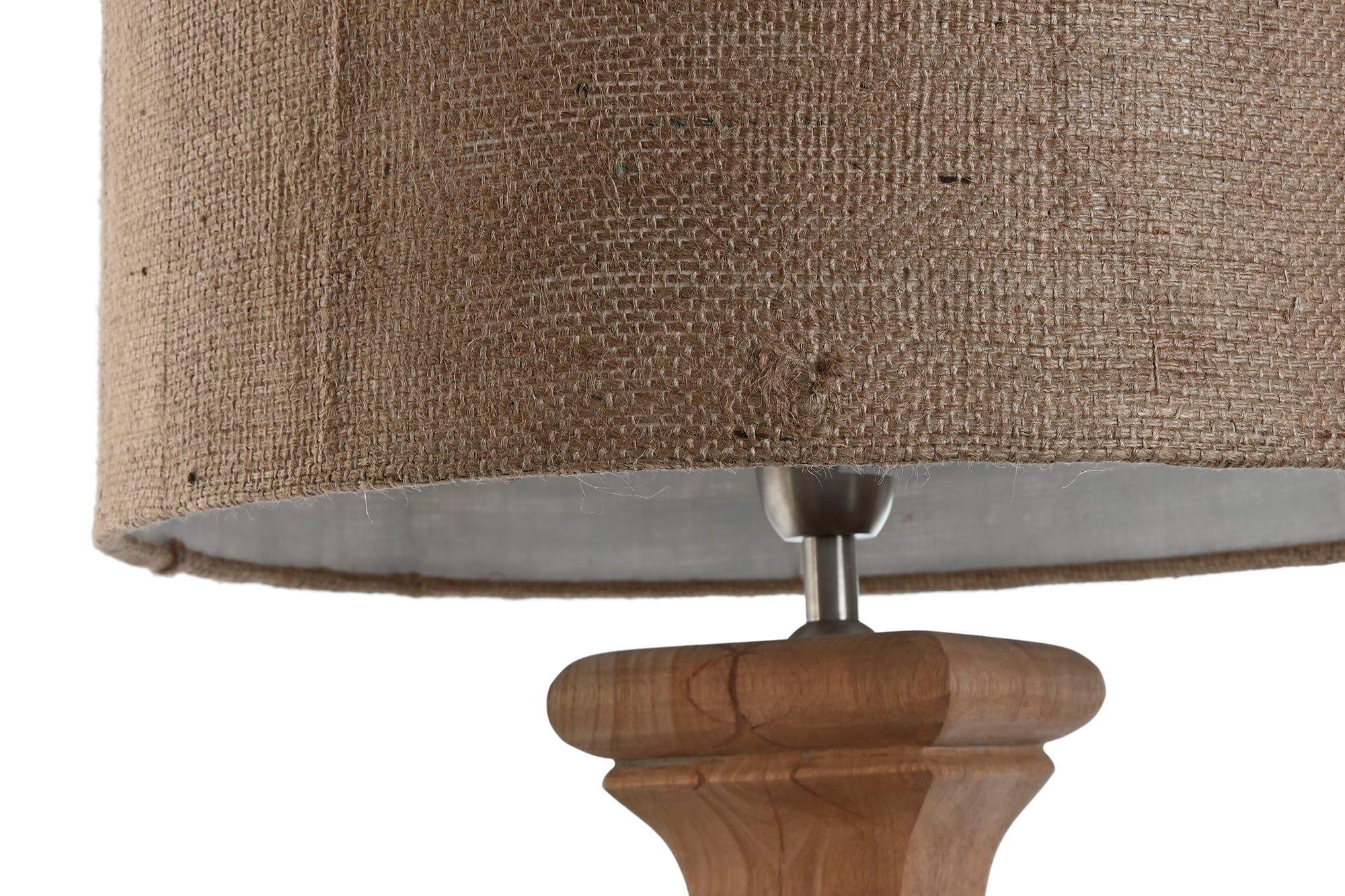 Jute Wood Table Lamp 41x41x82 Carved
