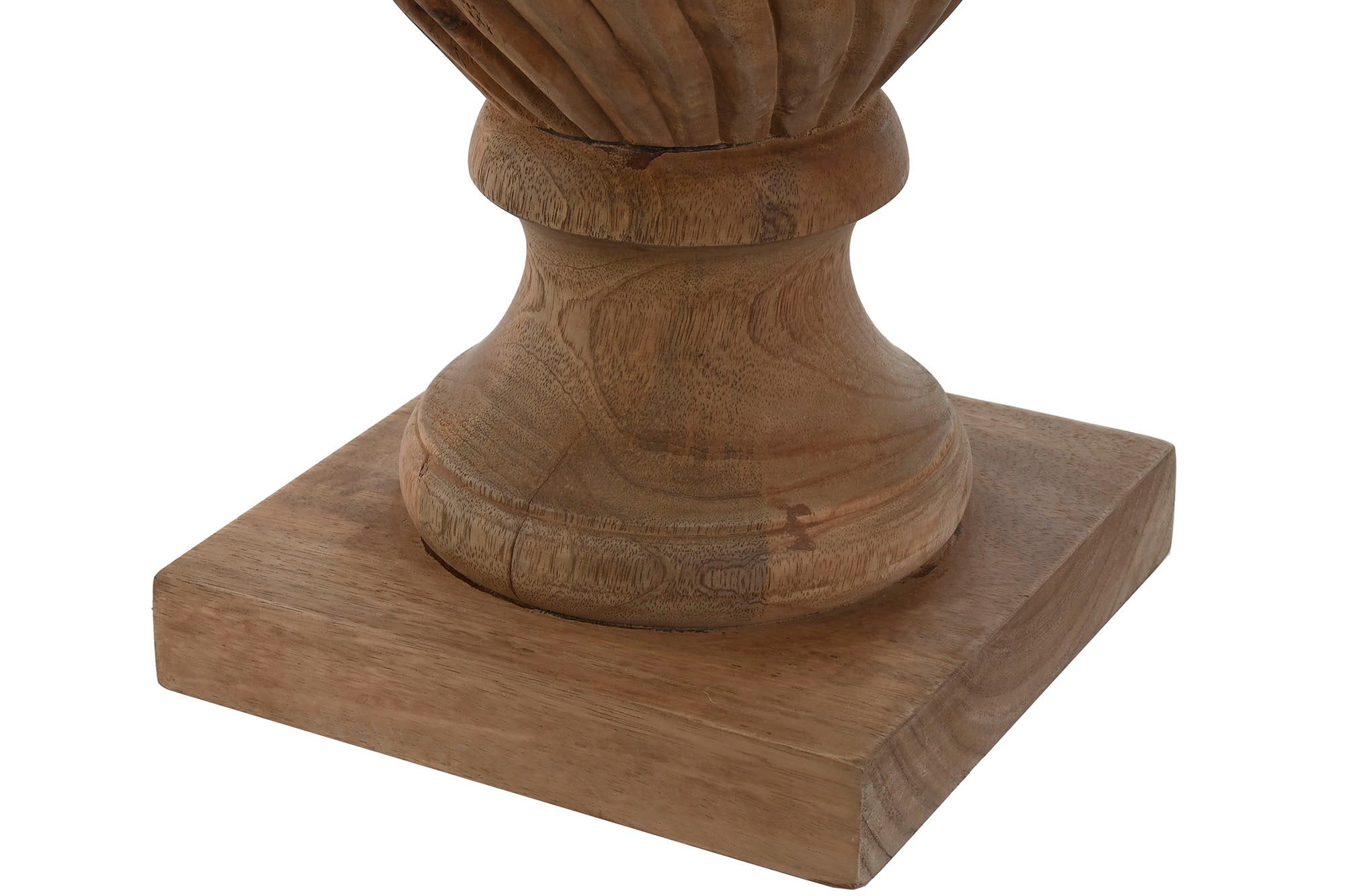 Jute Wood Table Lamp 47x47x87 Carved